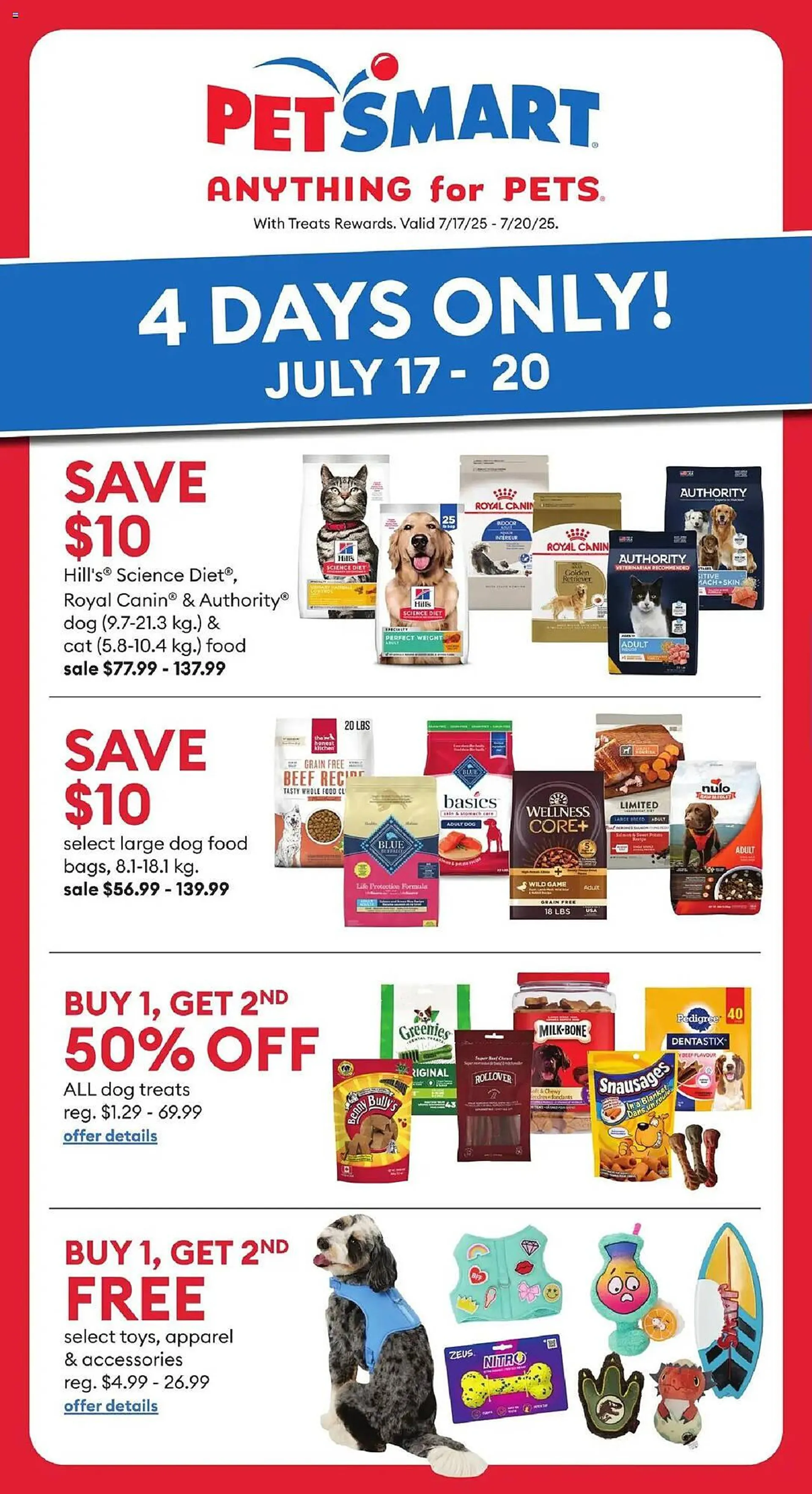 Petsmart flyer from July 17 to July 20 2025 - flyer page 1
