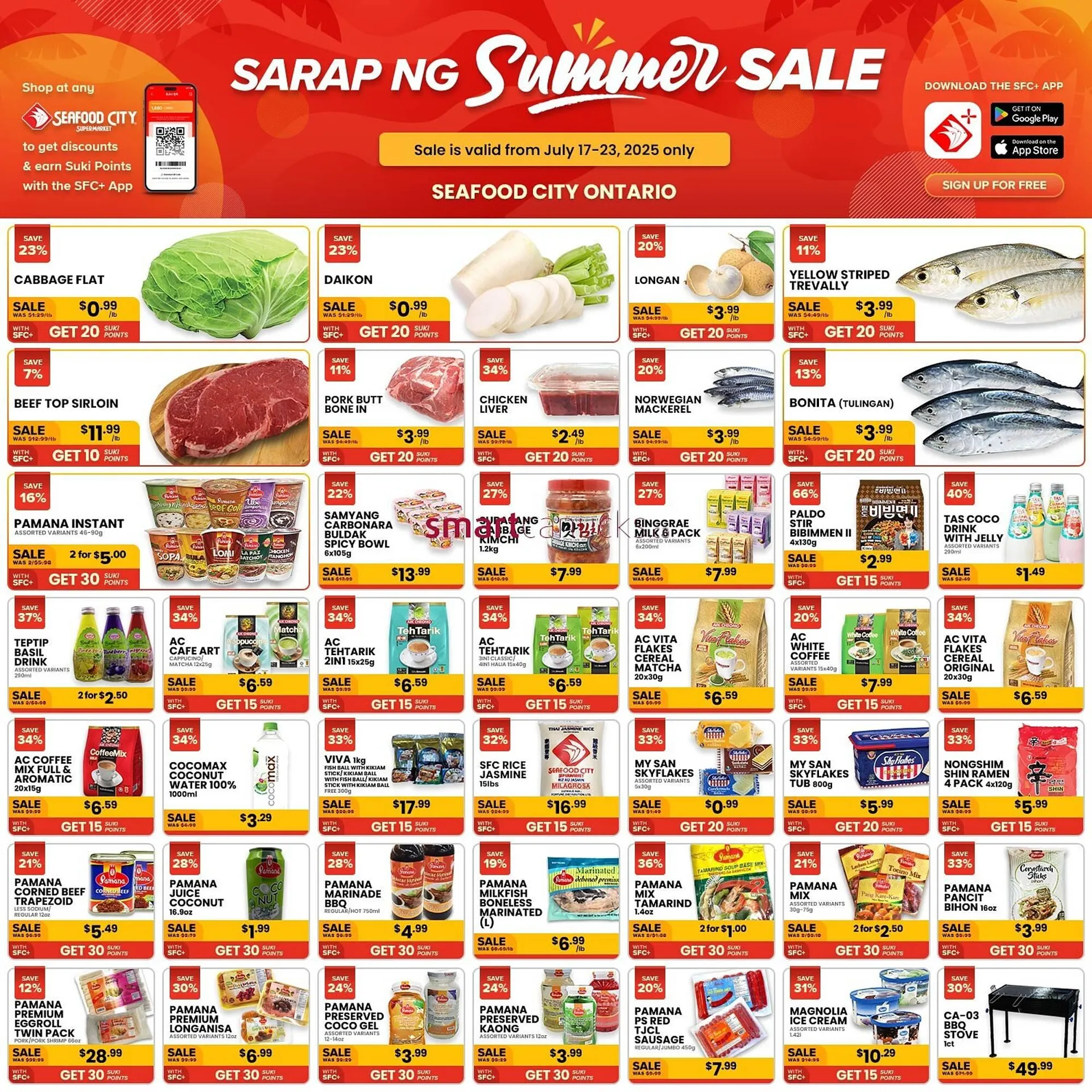 Seafood City Supermarket flyer from July 17 to July 23 2025 - flyer page 1