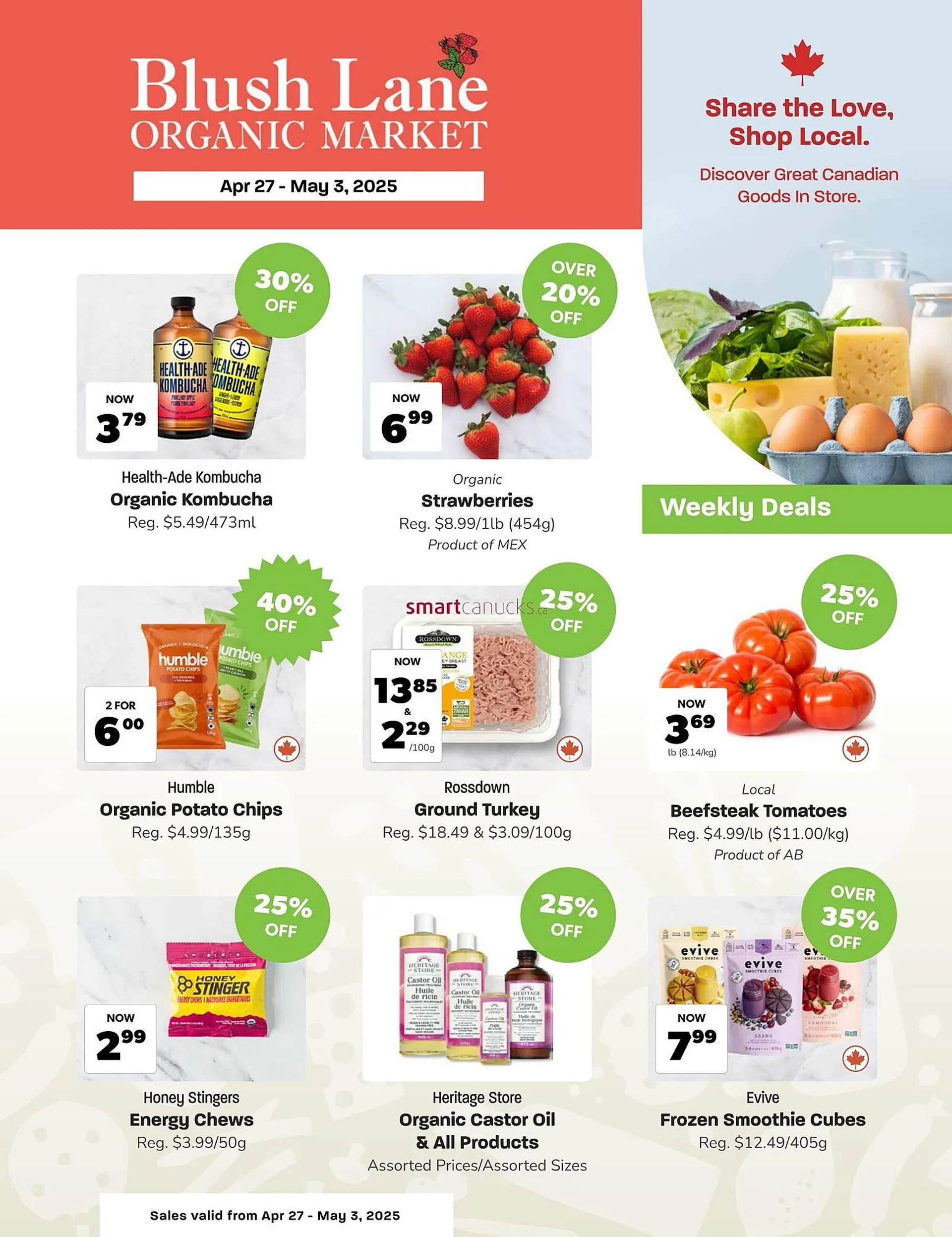 Blush Lane Organics flyer - 1