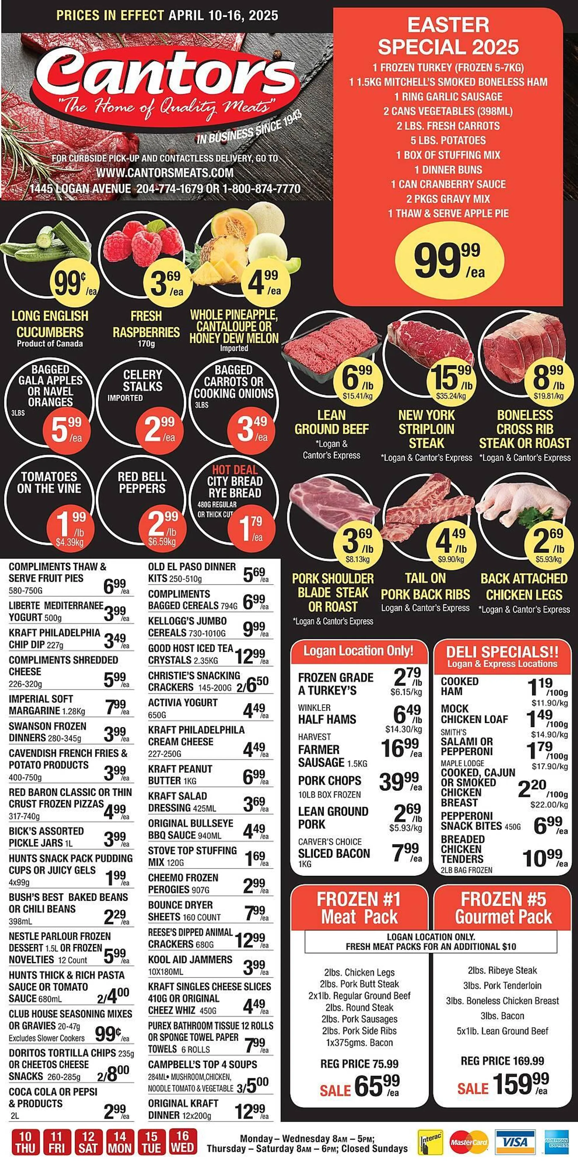 Cantors Meats flyer - 1