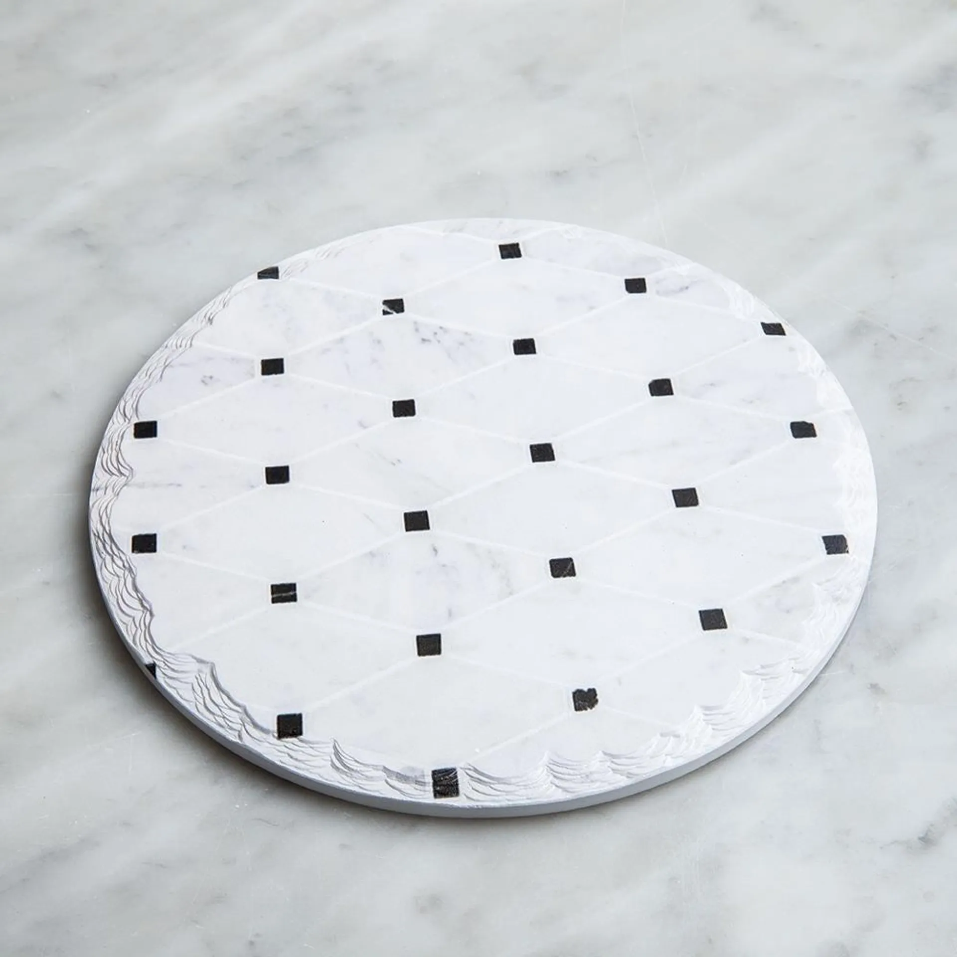 KSP Tessera 'Geo' Ceramic Trivet (White/Black)