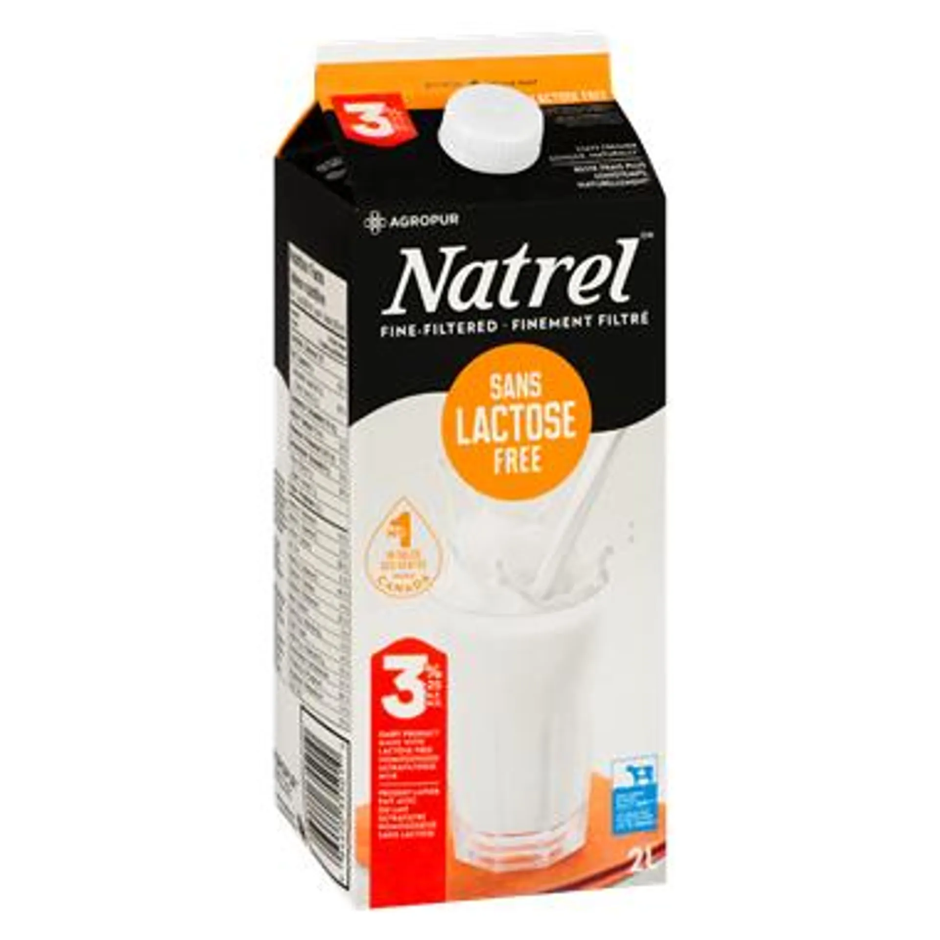 Lait sans lactose 3,25% 2 L