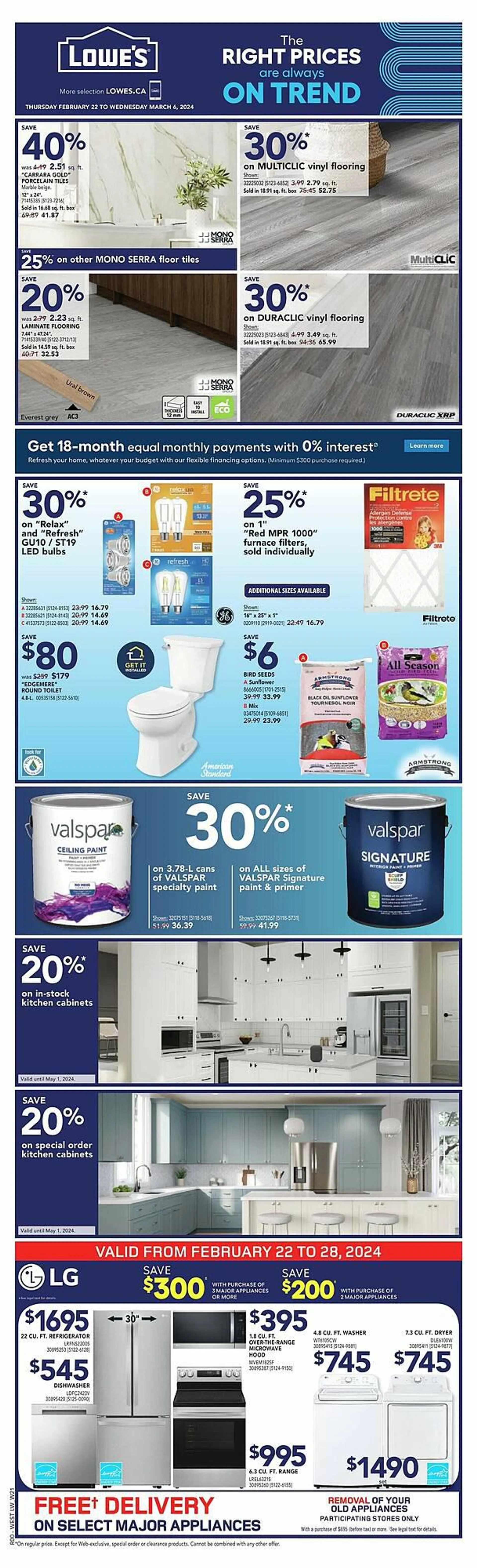 Lowe's flyer from February 22 to February 29 2024 - flyer page 1