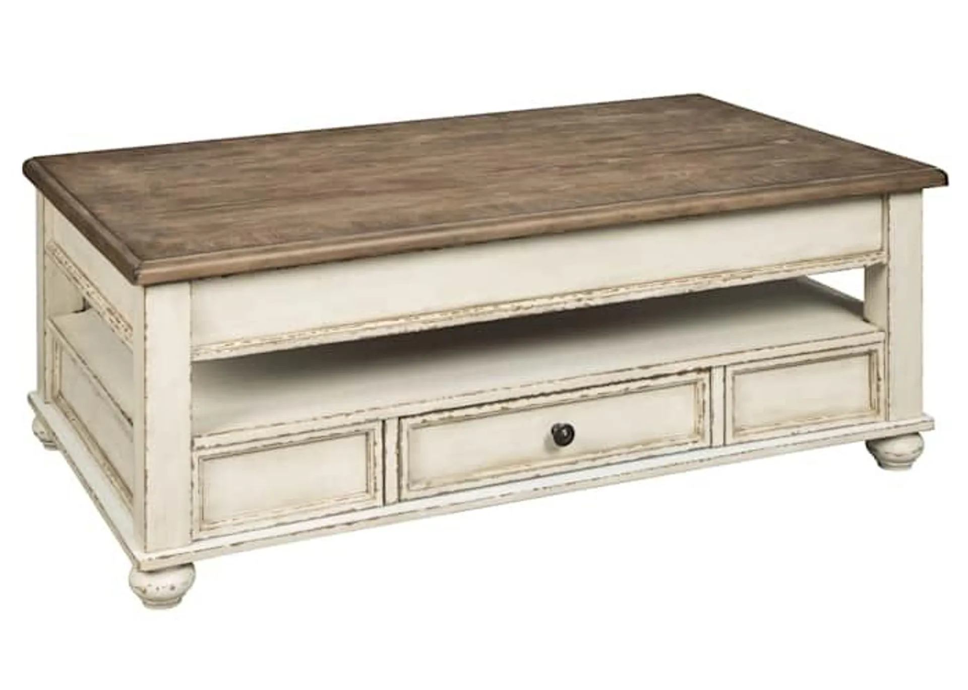 Realyn Coffee Table - White/Brown