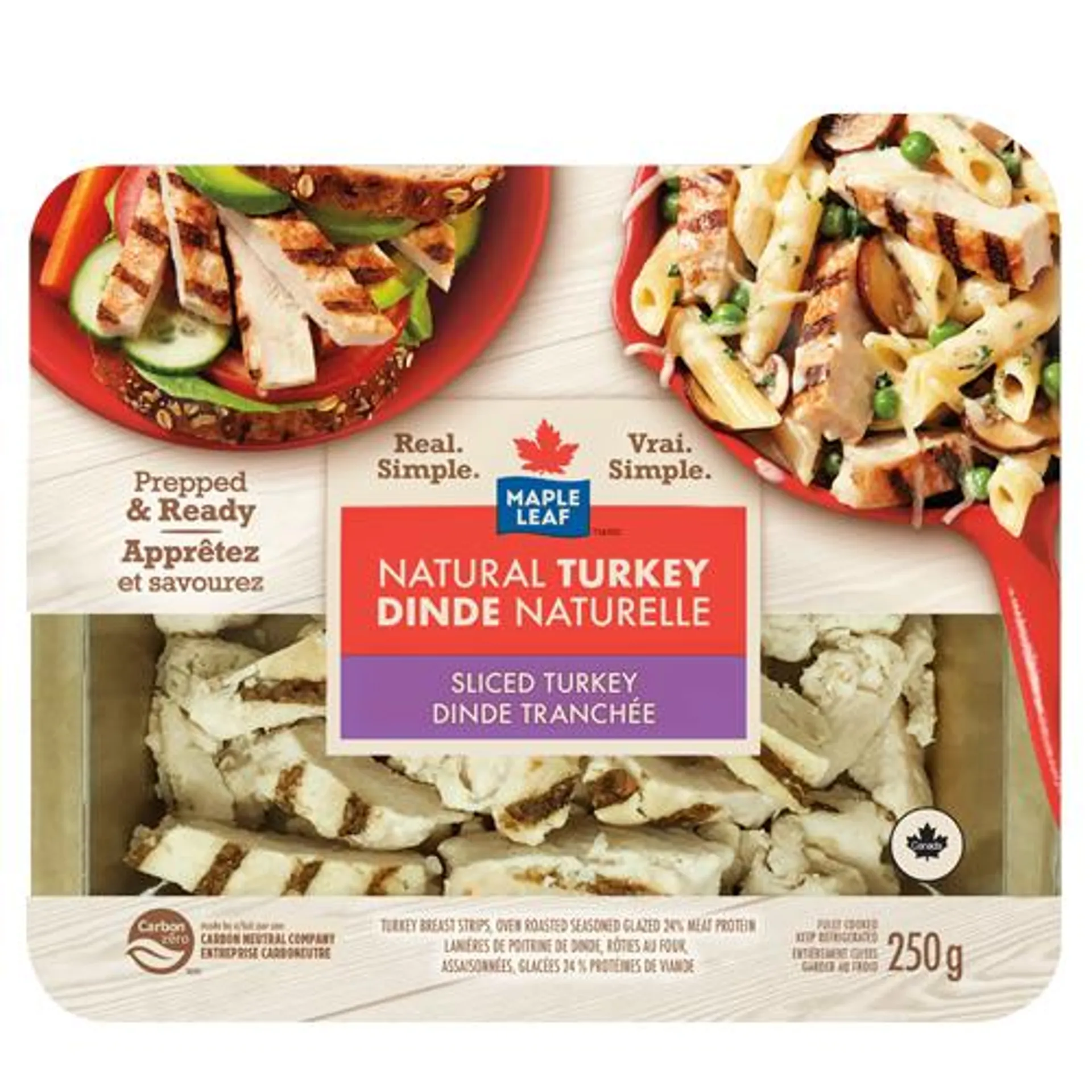 Maple Leaf Natural Selections Sliced Turkey 250g