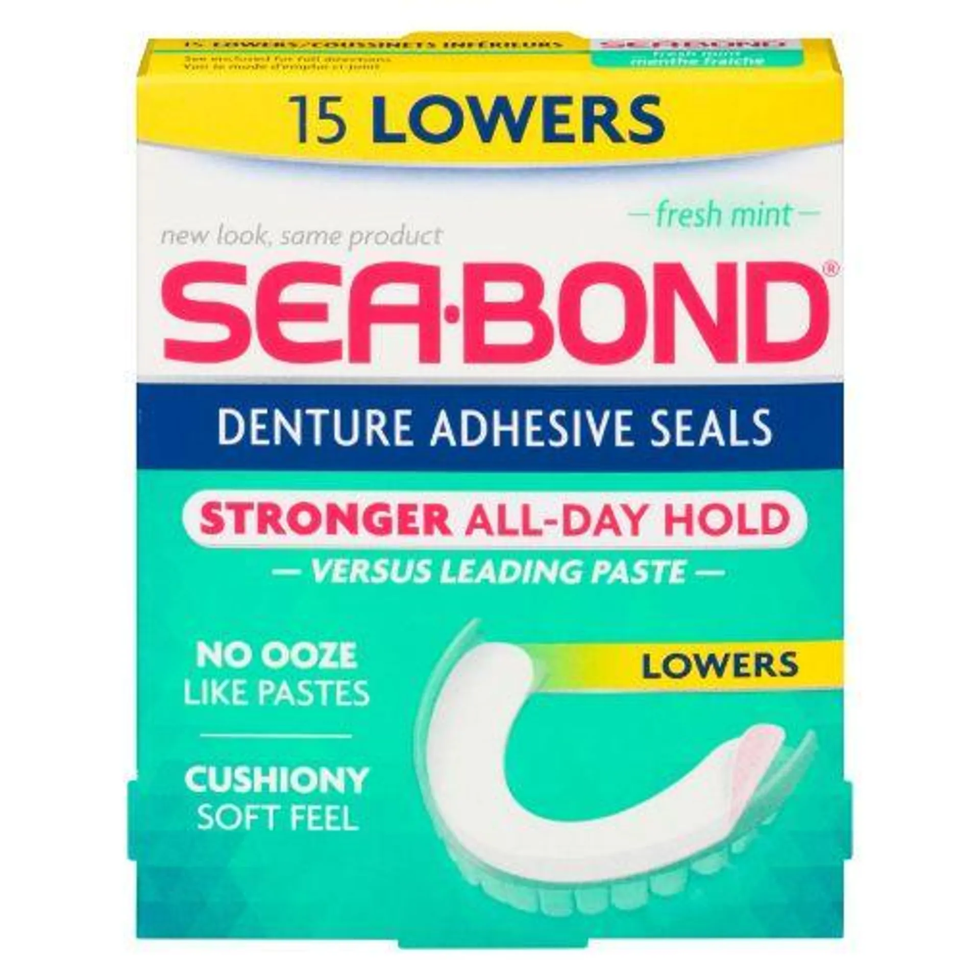 SEA BOND DENTURE ADHESIVE SEALS - LOWER - MINT 15S