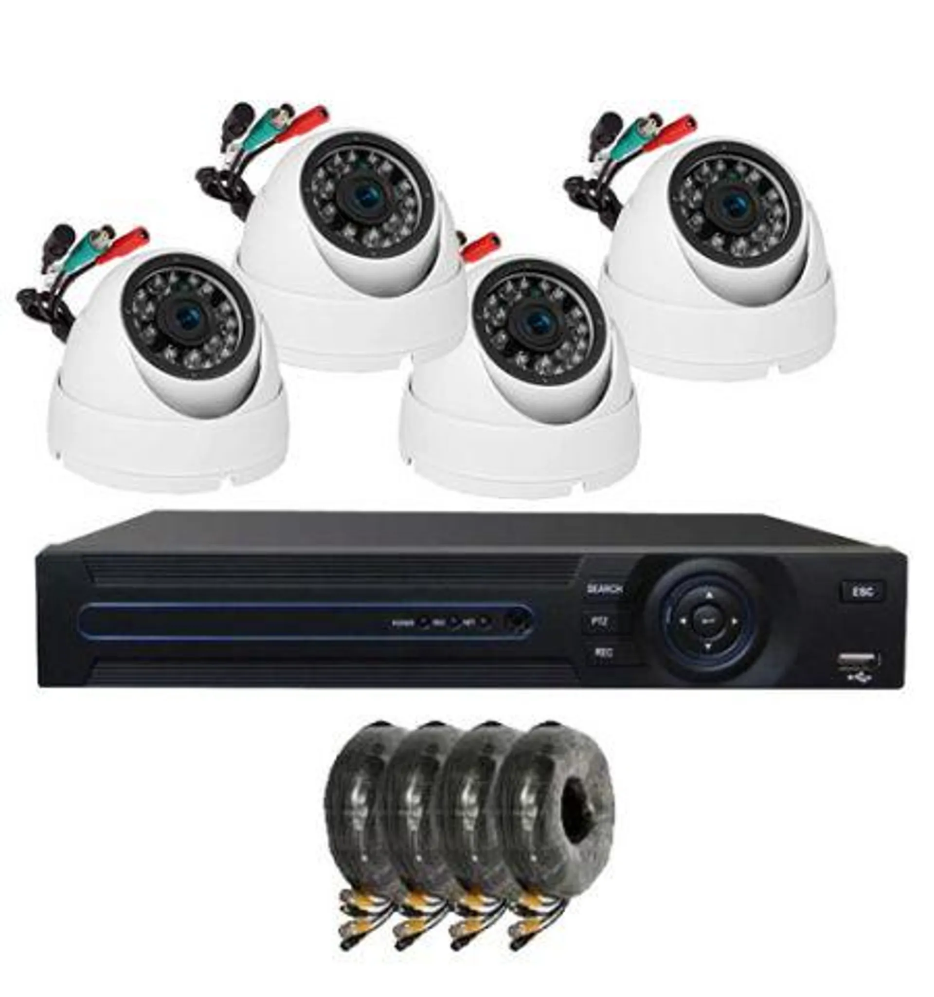 4-Channel Camera DVR Kit w/ 4 Cameras