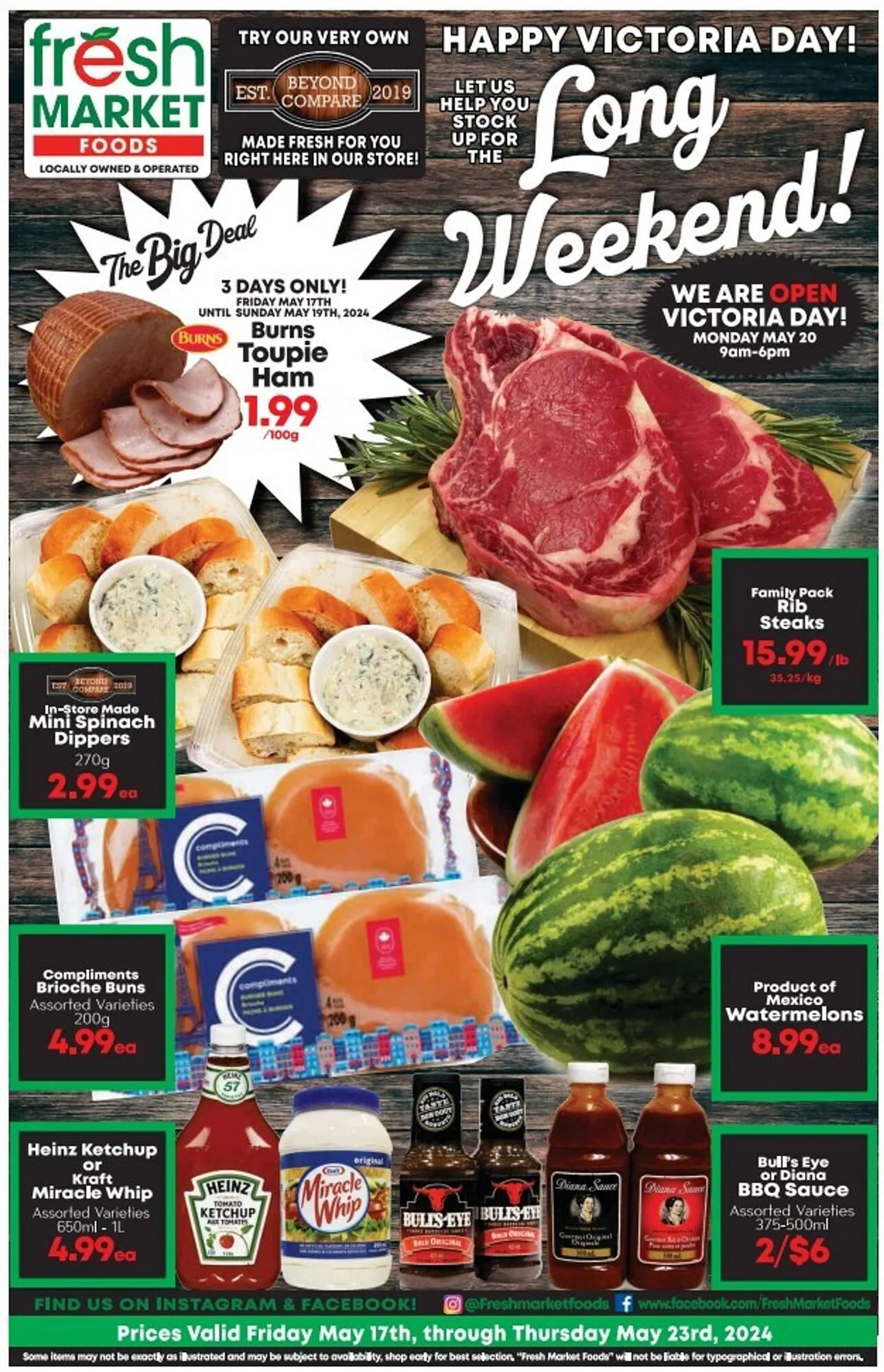 Fresh Market Foods flyer from May 17 to May 23 2024 - flyer page 1