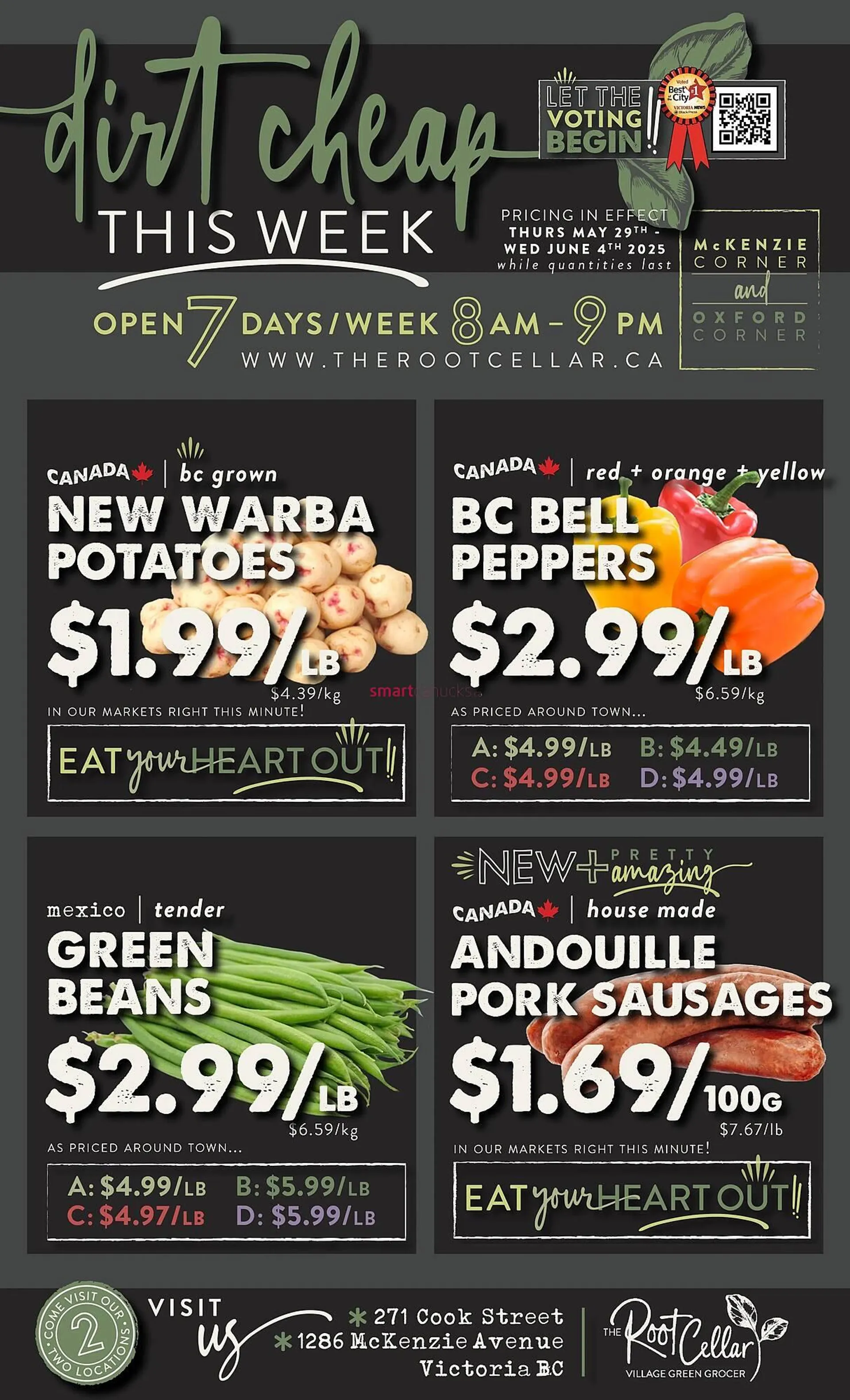 The Root Cellar flyer from May 29 to June 4 2025 - flyer page 1
