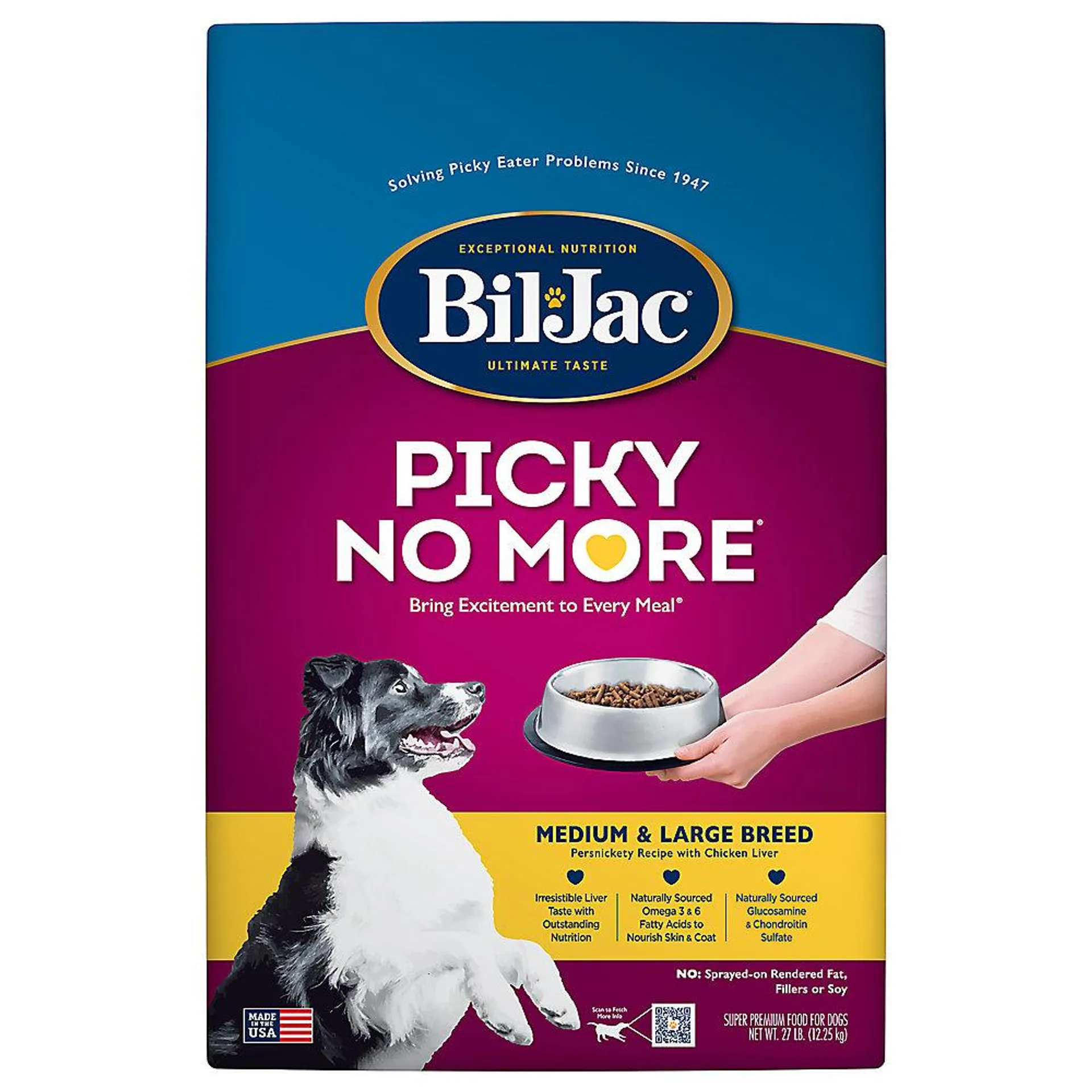 Bil-Jac® Picky No More Medium & Large Breed Adult Dry Dog Food - Chicken