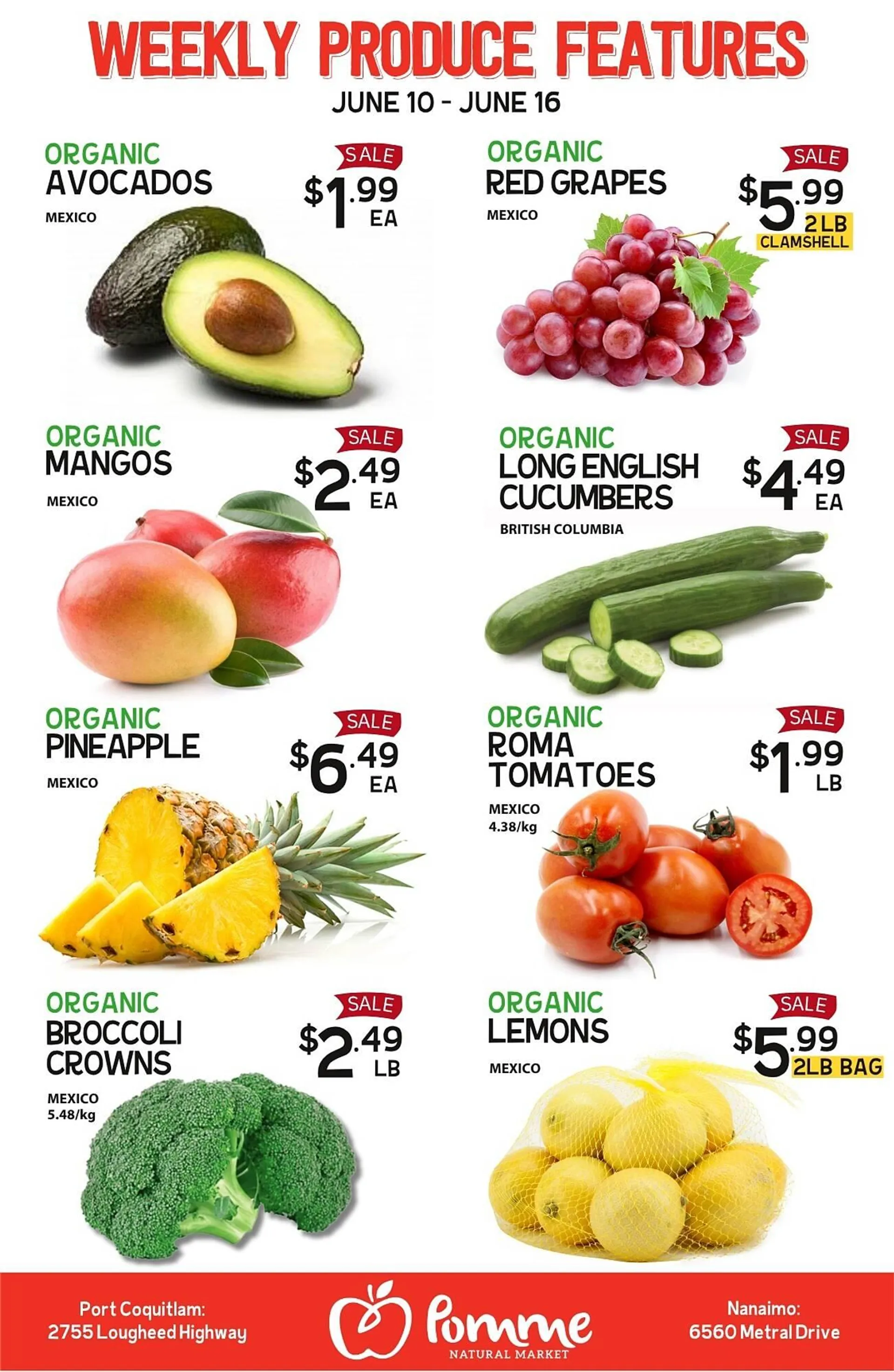 Pomme Natural Market flyer from June 10 to June 16 2025 - flyer page 1