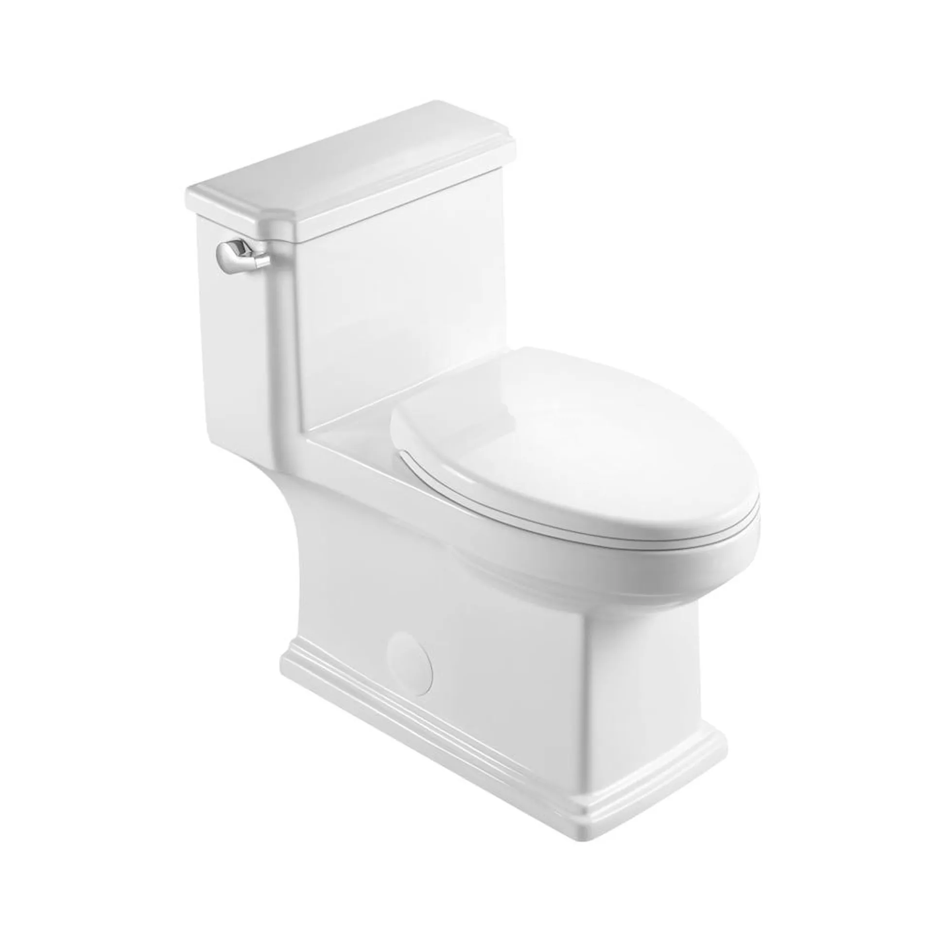 Cindy 1-piece 4.8L GPF Single Flush Right Height Elongated Toilet in White