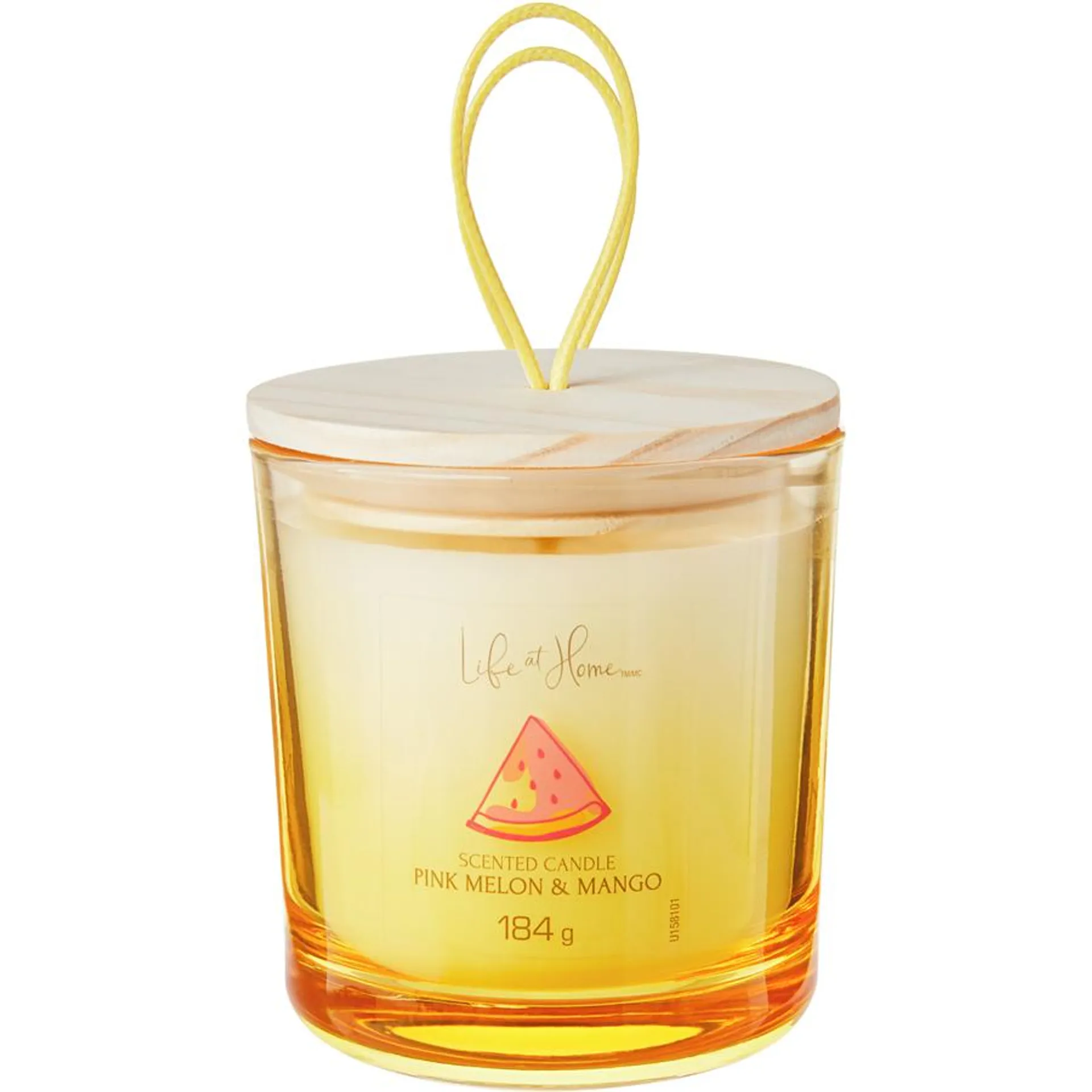 Pink Melon and Mango Scented Candle with Lid