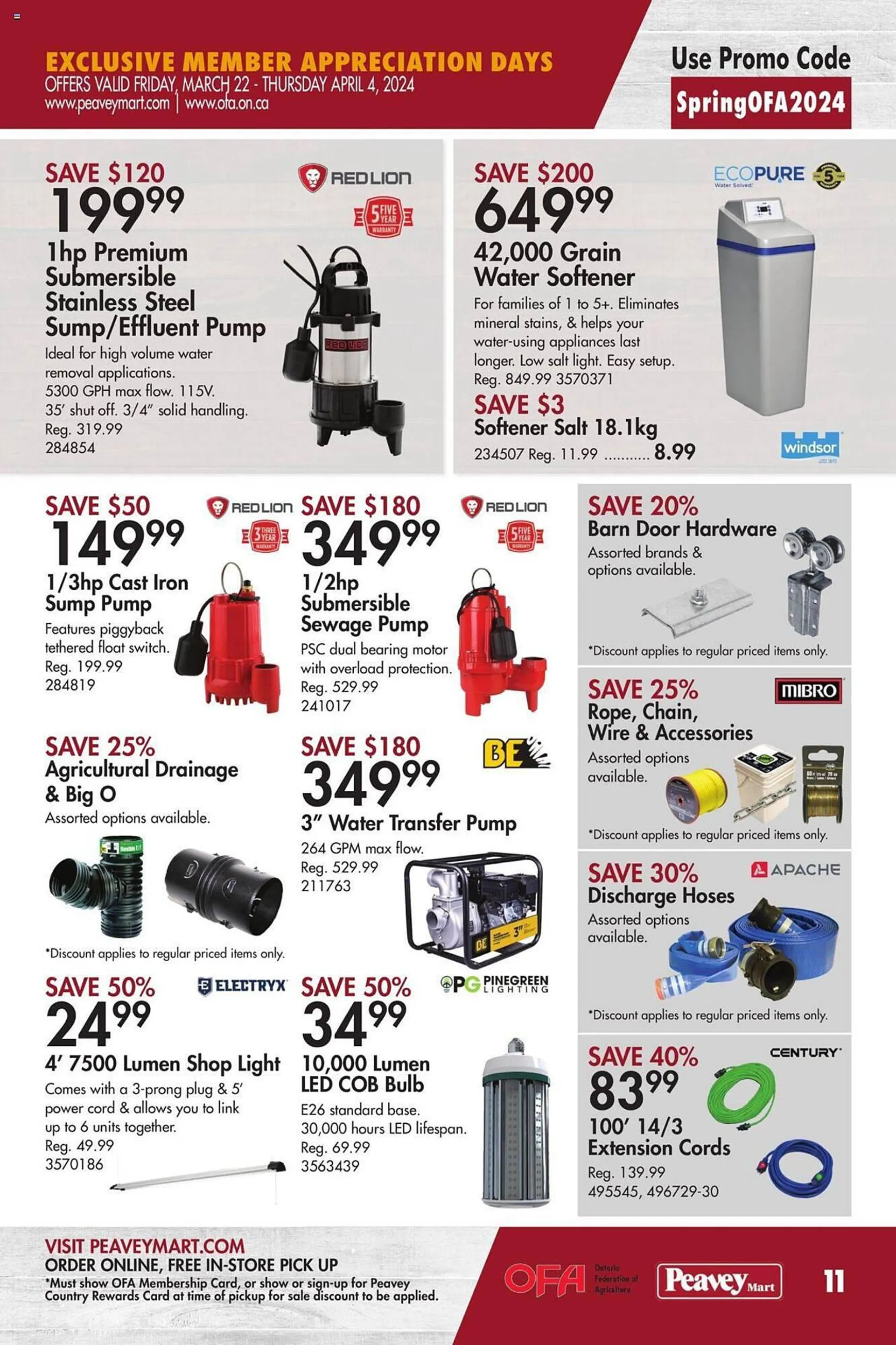 Peavey Mart flyer from March 22 to April 4 2024 - flyer page 11