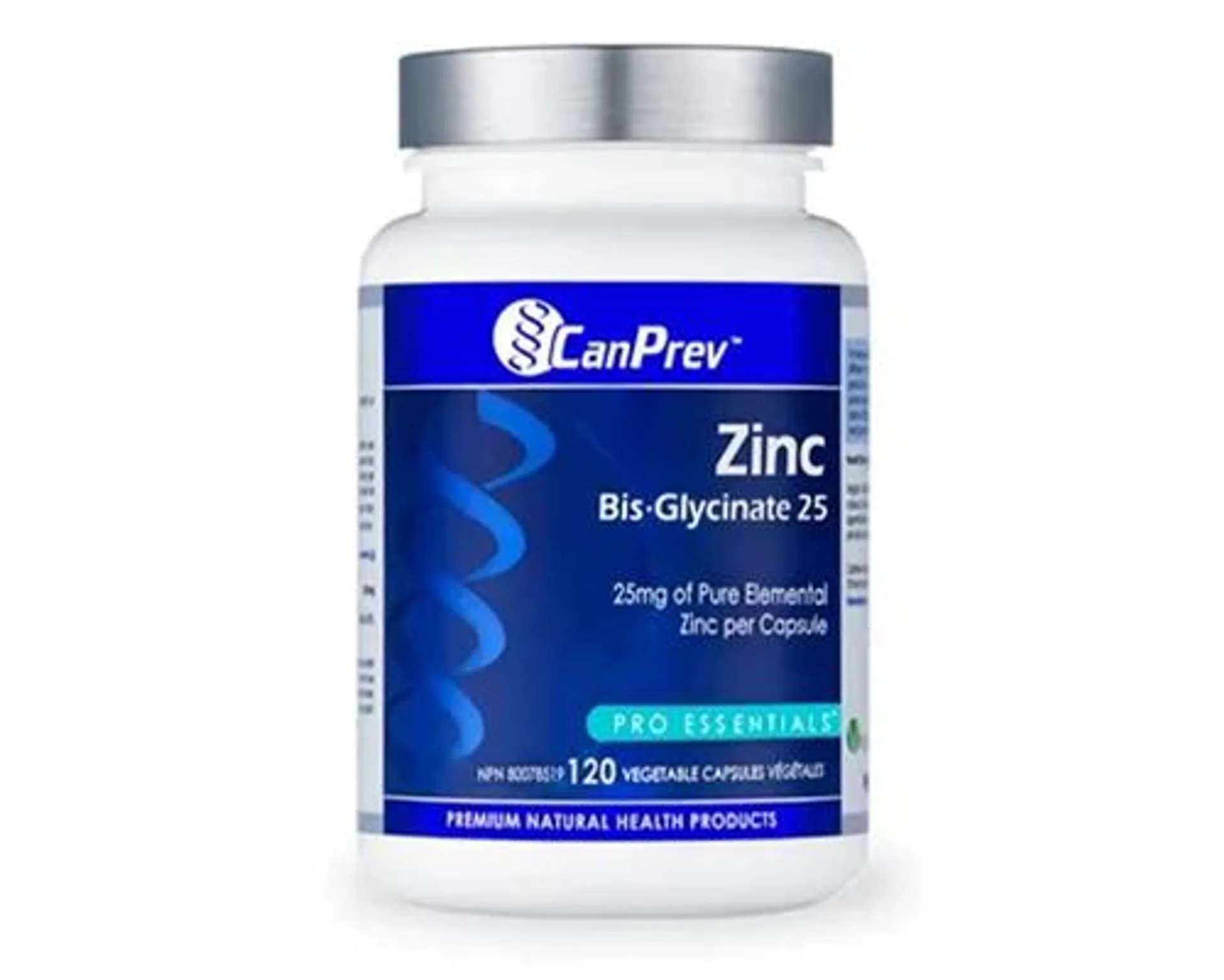 CanPrev Zinc Bis-Glycinate 25 120 Veggie Caps