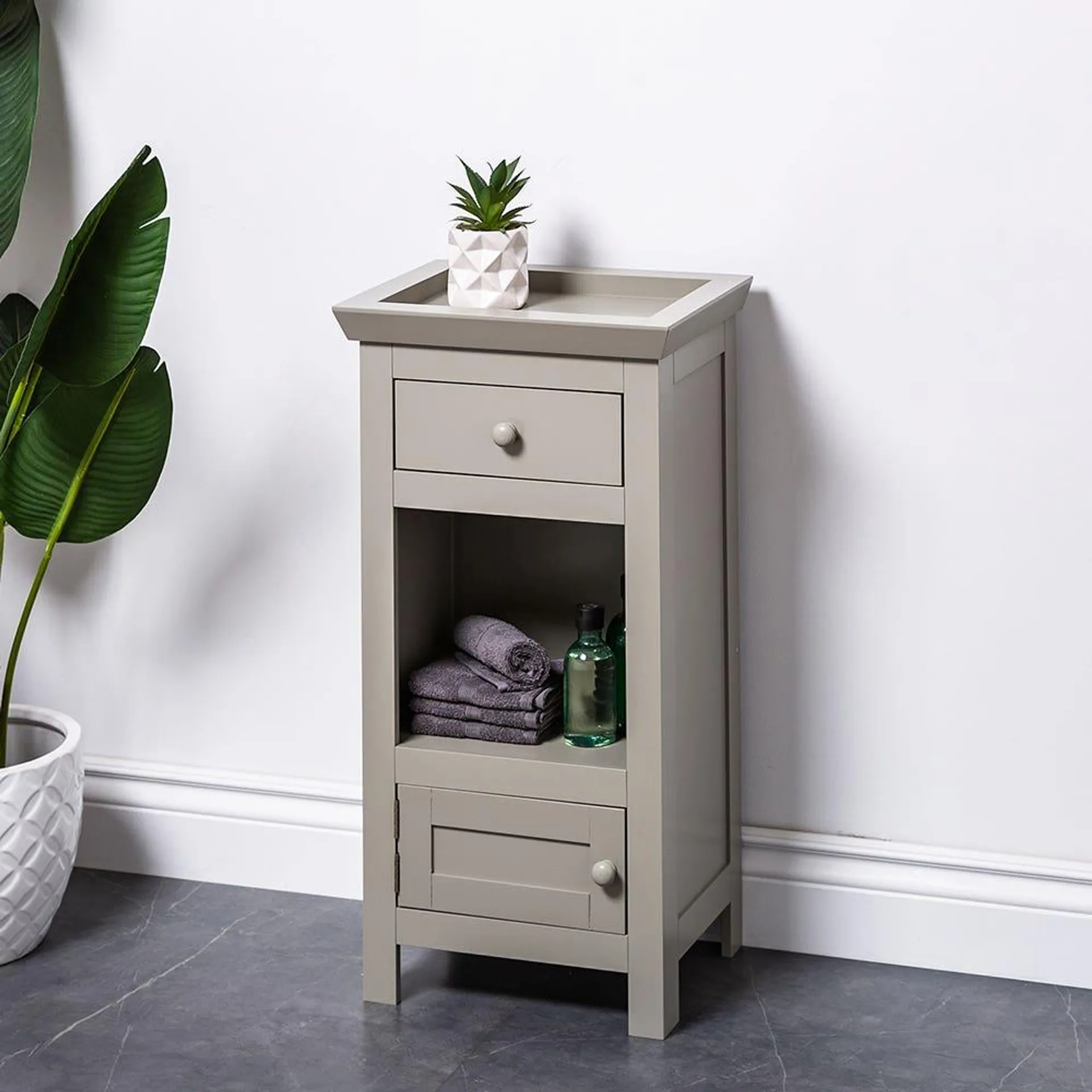 KSP Tivoli Wood Towel Cabinet (Grey)