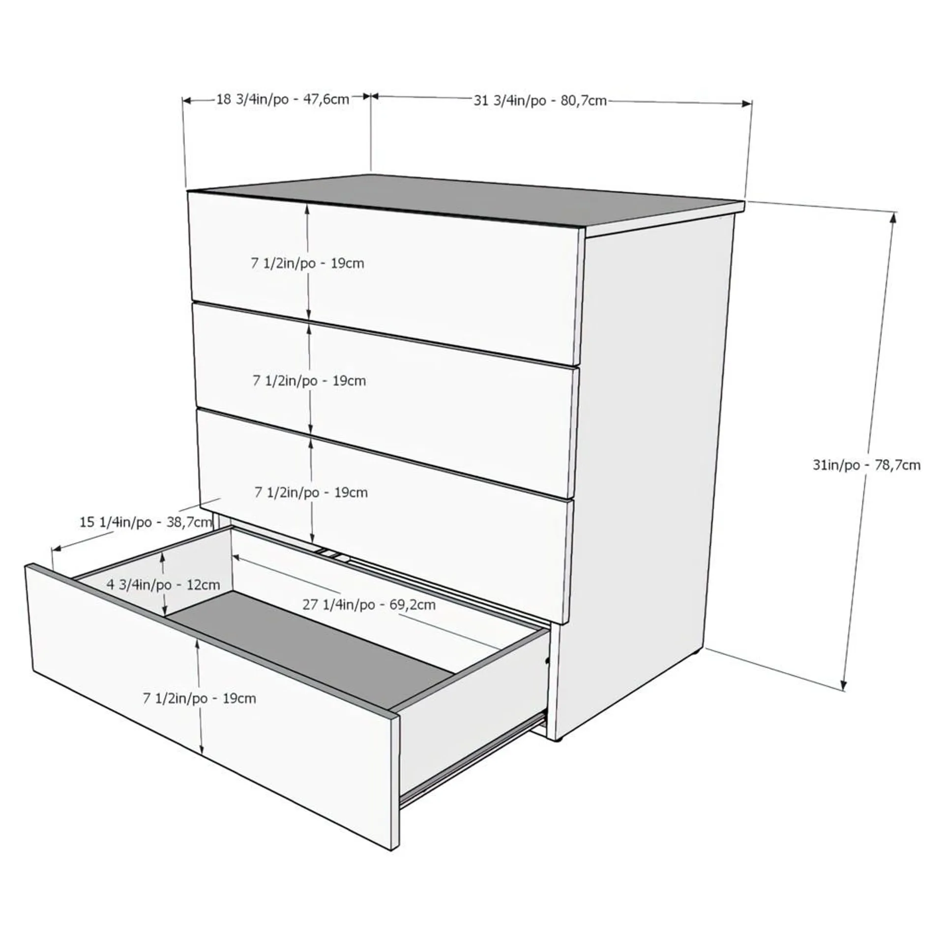 Mobilier de chambre à coucher Grand lit