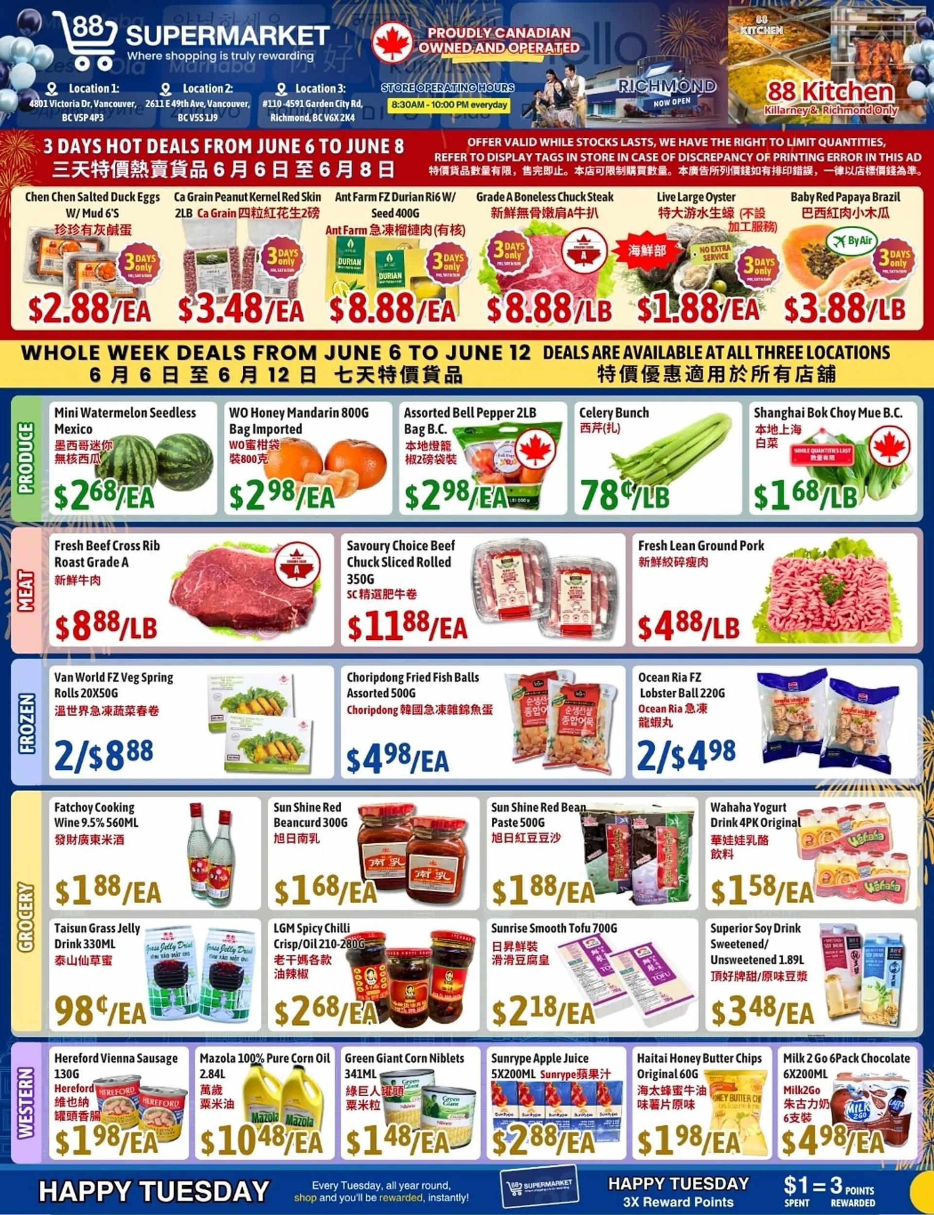 88 Supermarket flyer from June 6 to June 12 2025 - flyer page 1