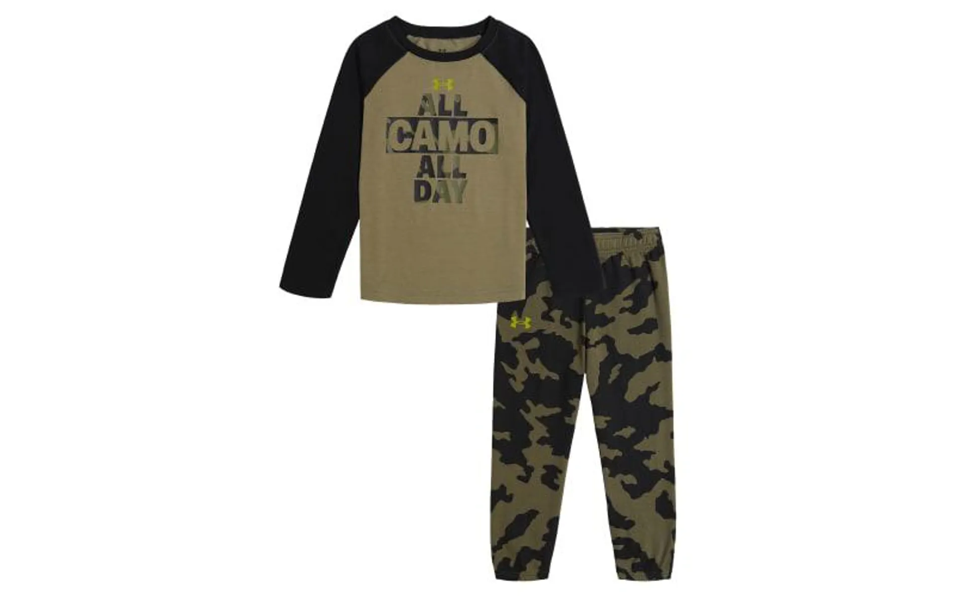 Under Armour All Camo All Day Raglan Long-Sleeve T-Shirt and Fleece Pants Set for Toddlers or Kids