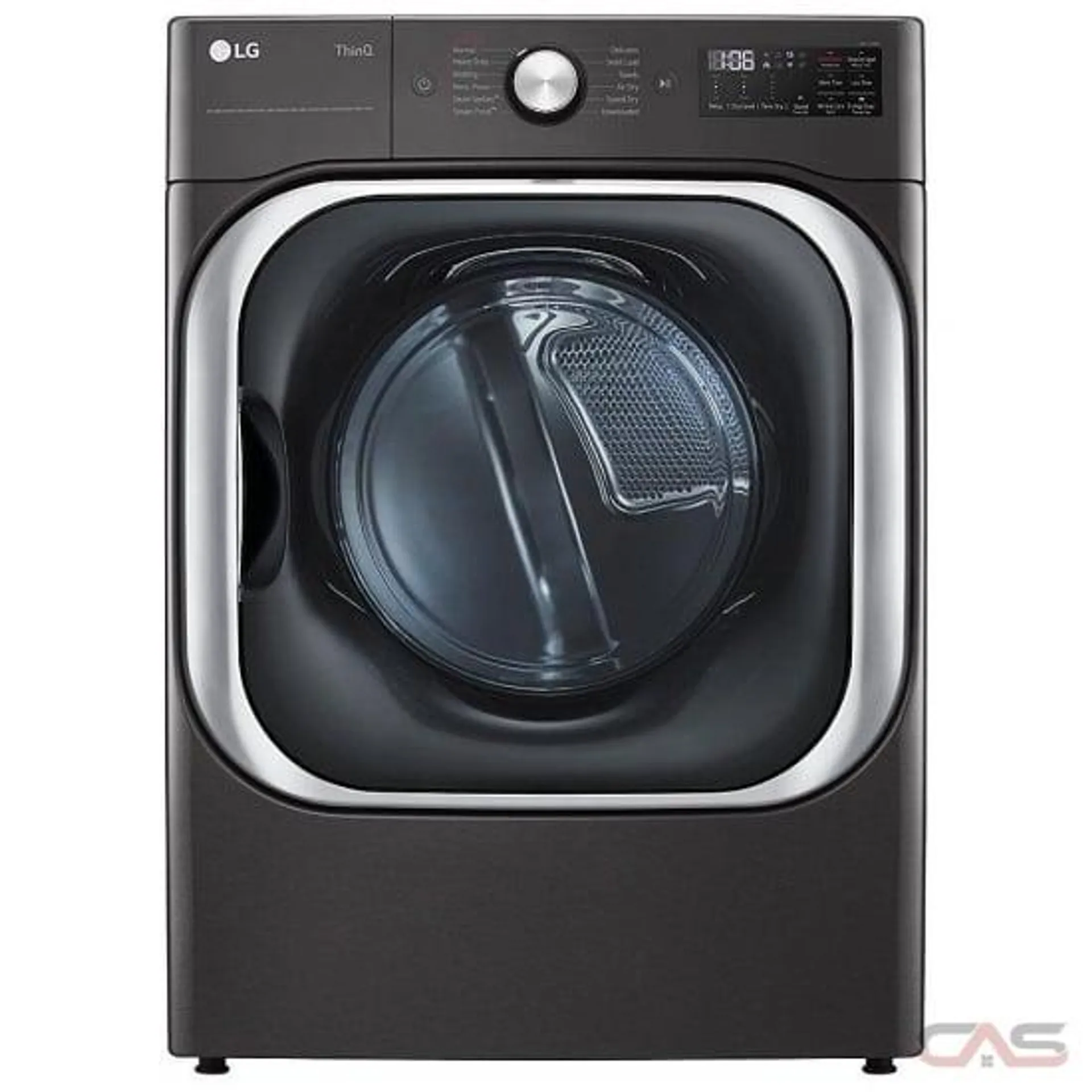 LG DLEX8900B Dryer, 29 inch Width, Electric, 9.0 cu. ft. Capacity, Steam Clean, 5 Temperature Settings, Stackable, Wifi Enabled, Black Stainless Steel colour