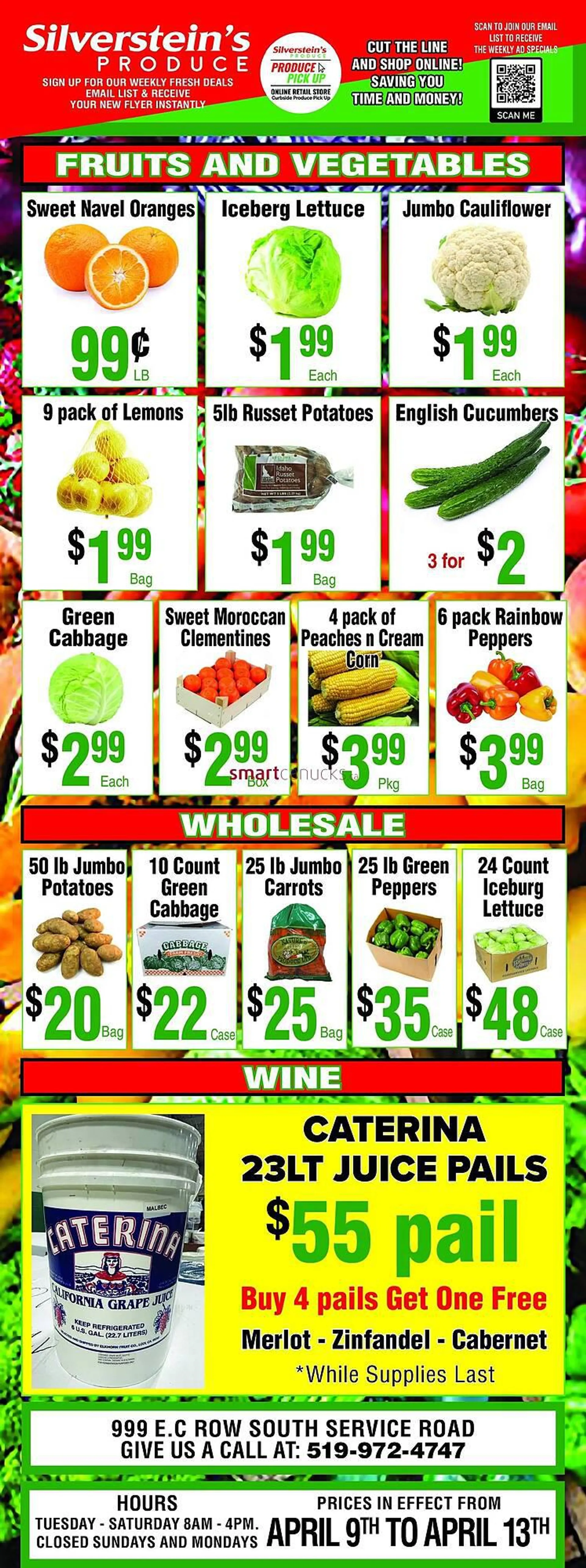 Silverstein's Produce flyer from April 9 to April 13 2024 - flyer page 