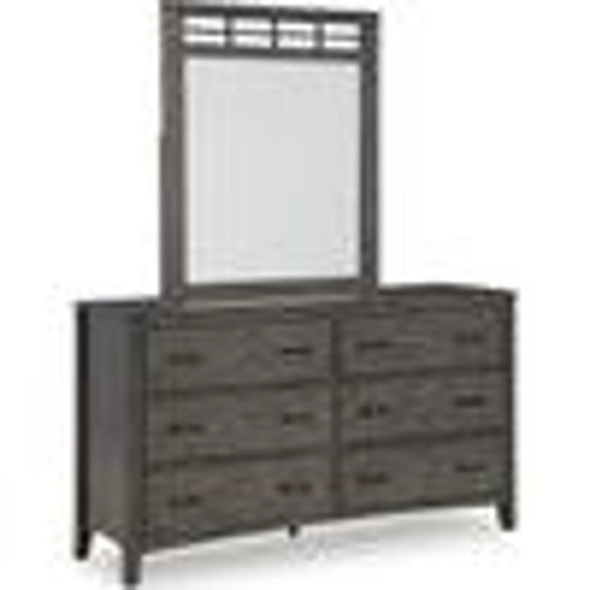 Montillan Dresser and Mirror - Grayish Brown