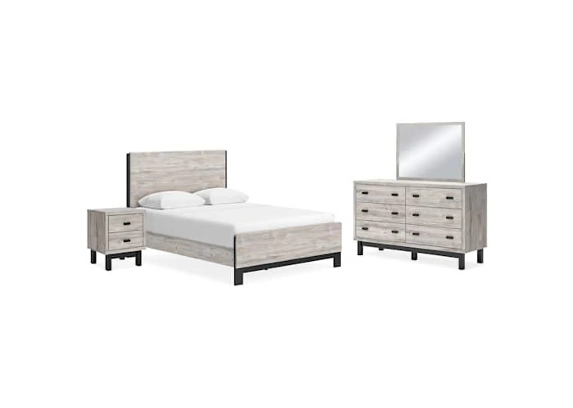 Vessalli 6 Piece Panel Bedroom - Gray