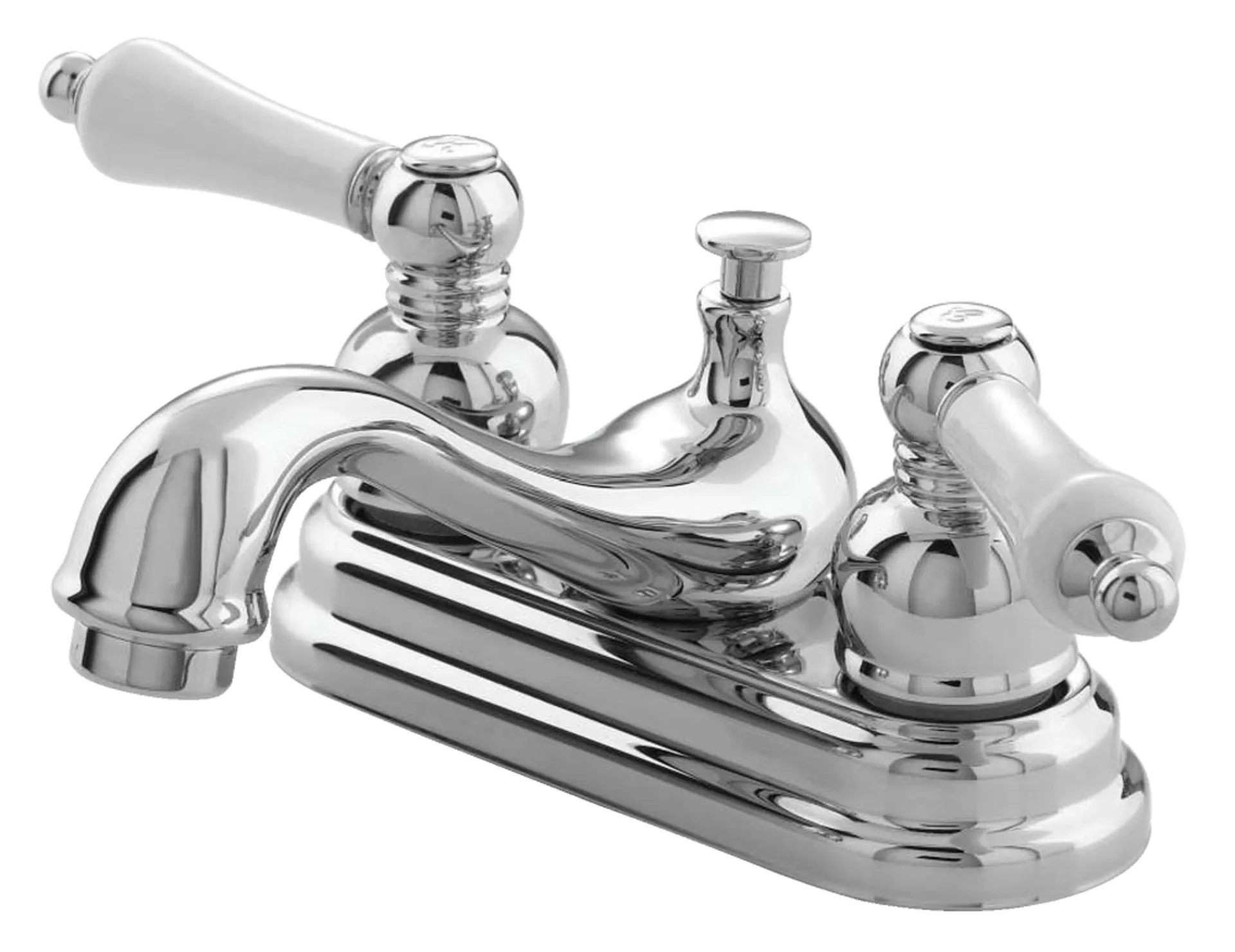 Danze Sheridan Double Handle 4-in Centreset Bathroom Sink Faucet with Pop-Up Drain, Chrome