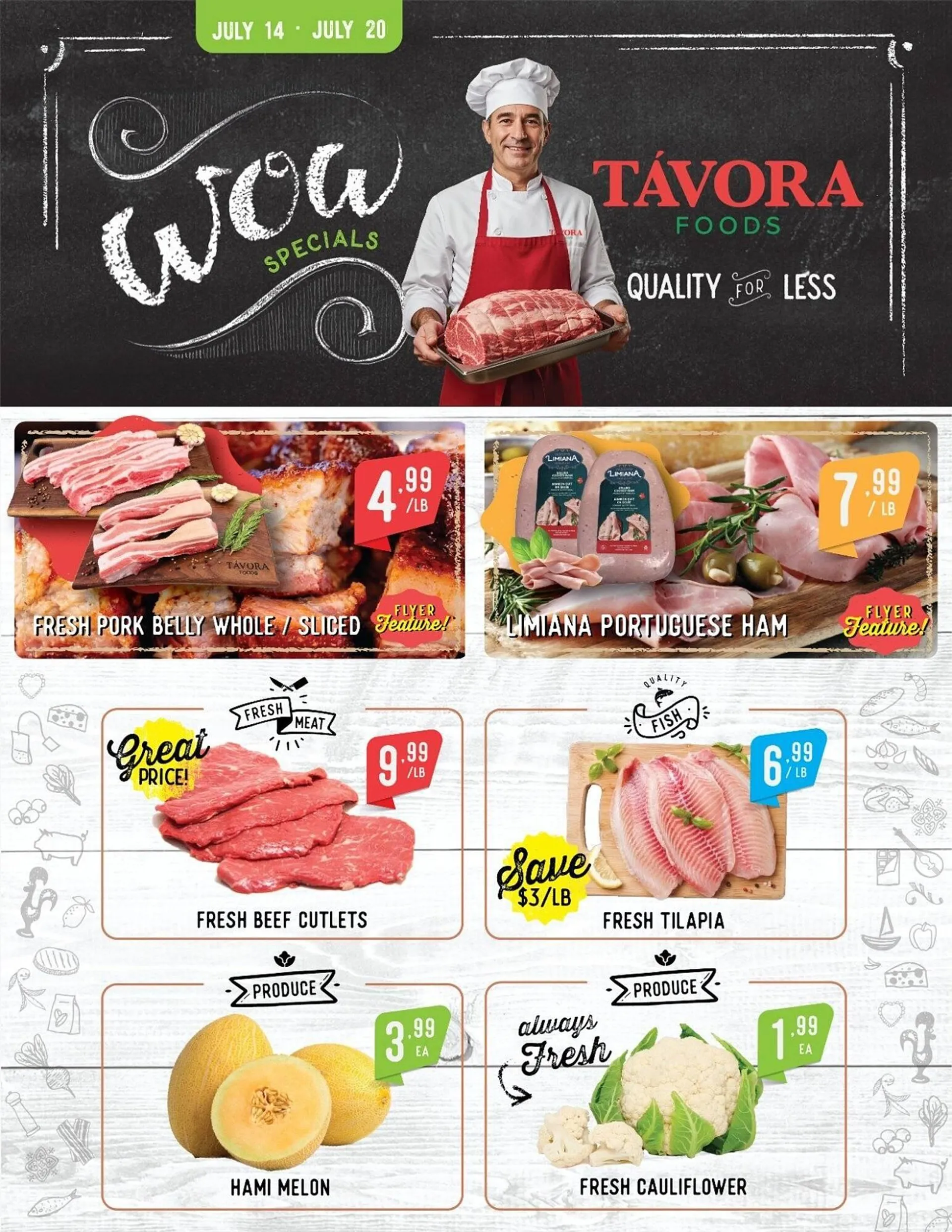 Tavora Foods flyer from July 17 to July 23 2025 - flyer page 1