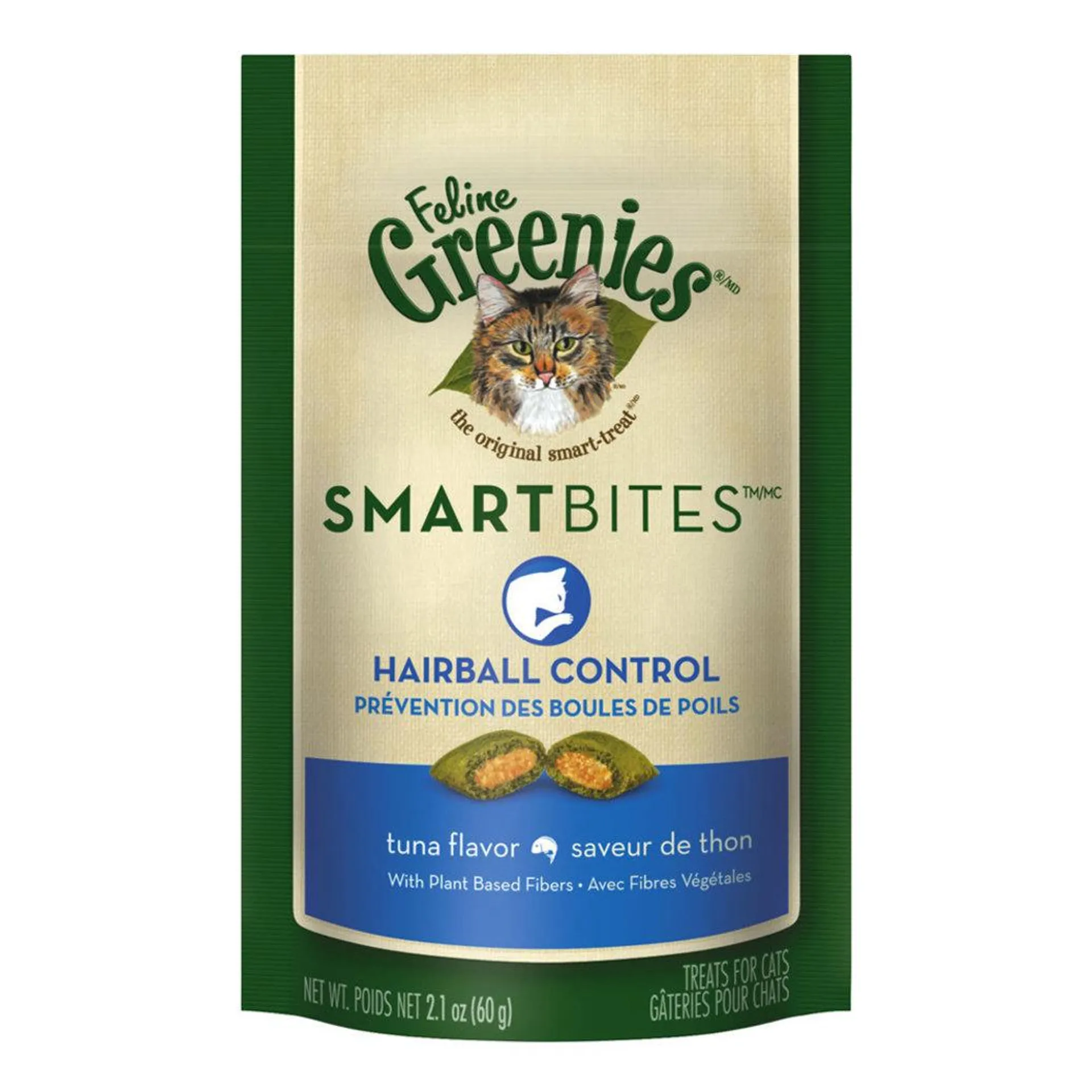 Greenies, Feline Smartbites Hairball Control - Tuna - 60 g - Cat Treat