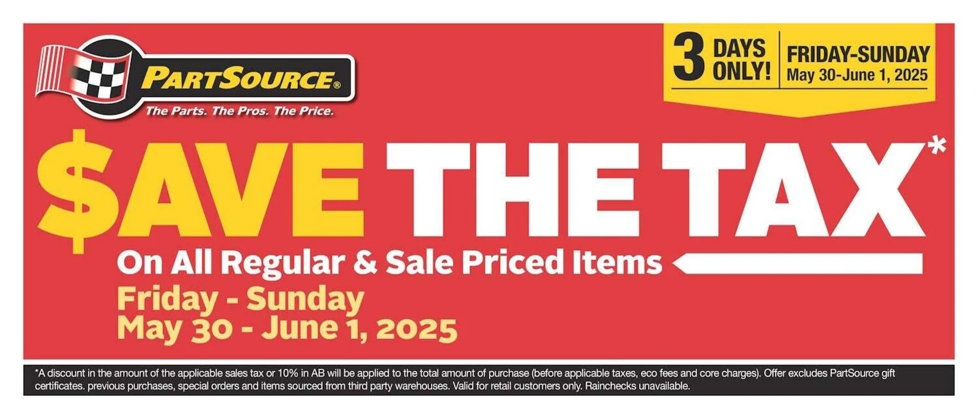 PartSource flyer from May 30 to June 6 2025 - flyer page 1