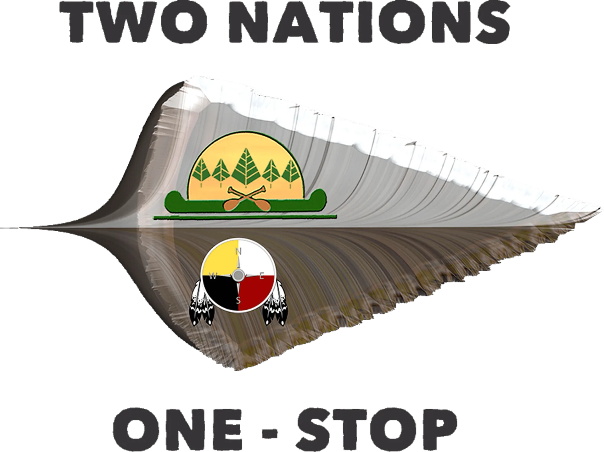 TWO NATIONS ONE STOP logo