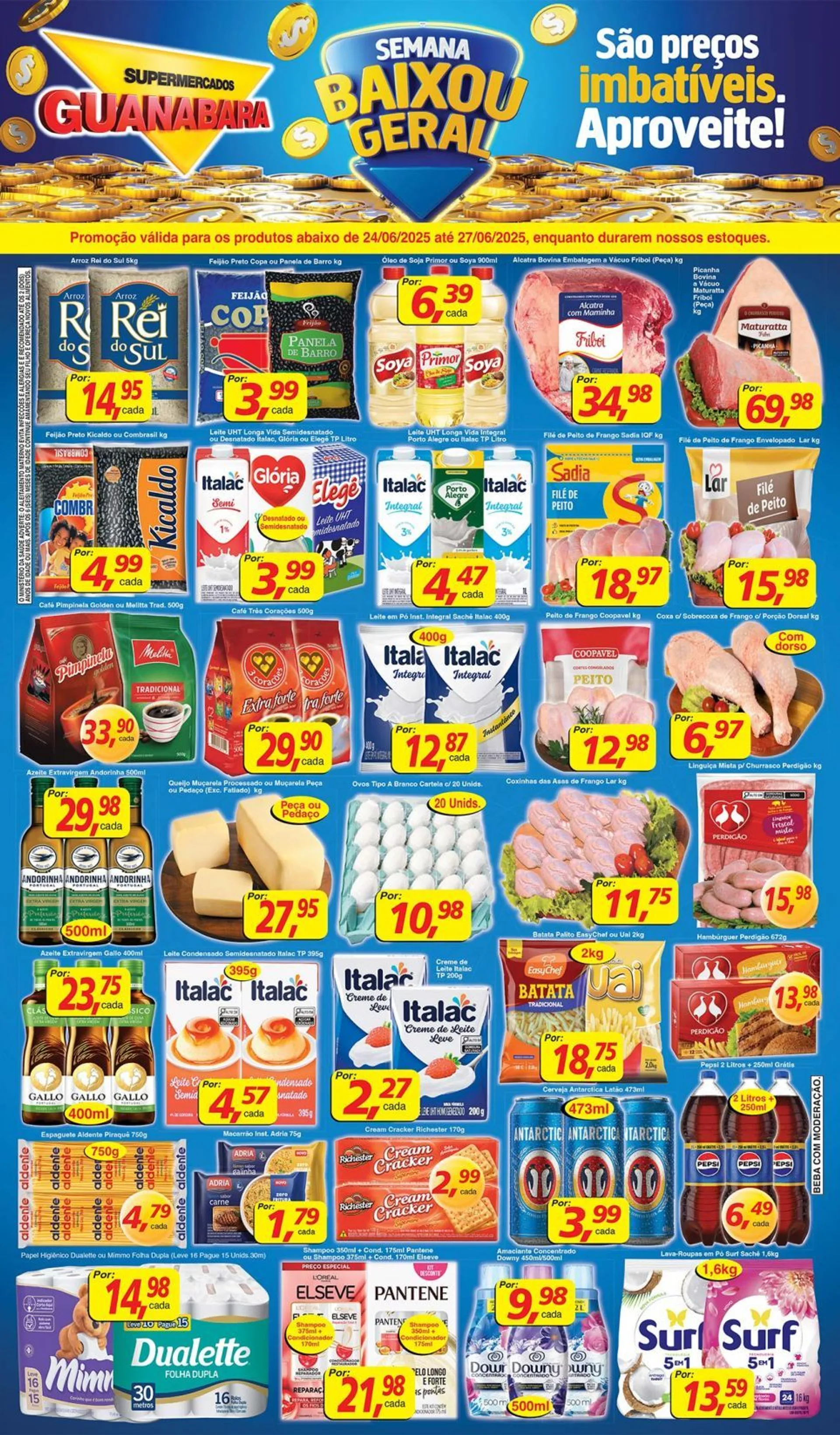 Encarte de Folhetos Supermercados Guanabara 24 de junho até 30 de junho 2025 - Pagina 1