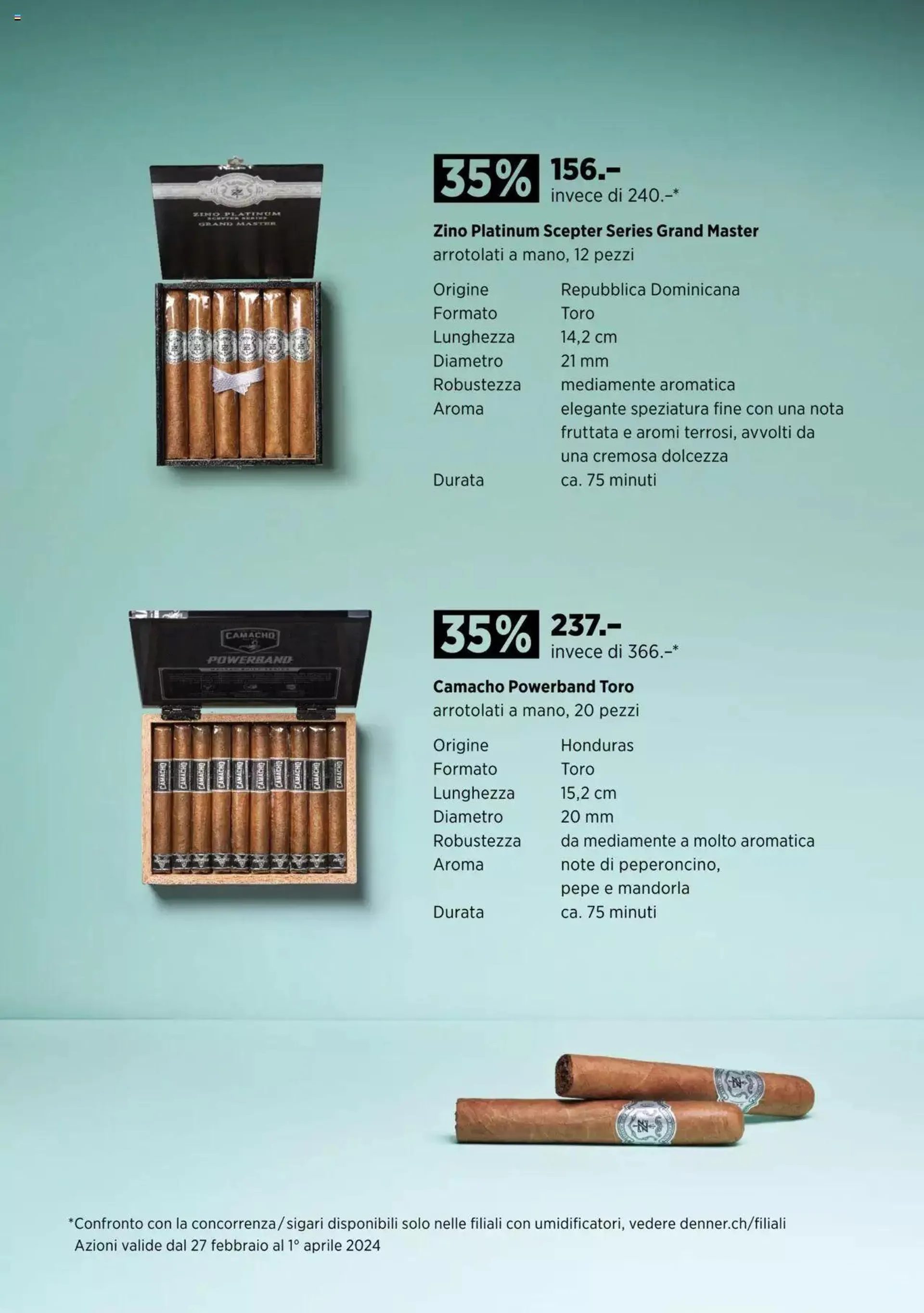 Denner Aktionen Drinks and Cigars IT von 27. Februar bis 31. Dezember 2024 - Prospekt seite  10