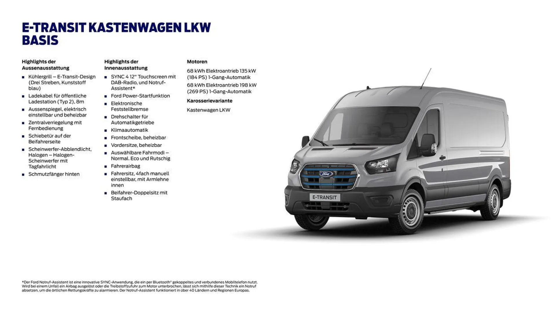 Der Neue Ford E-Transit  von 7. November bis 7. November 2024 - Prospekt seite  9