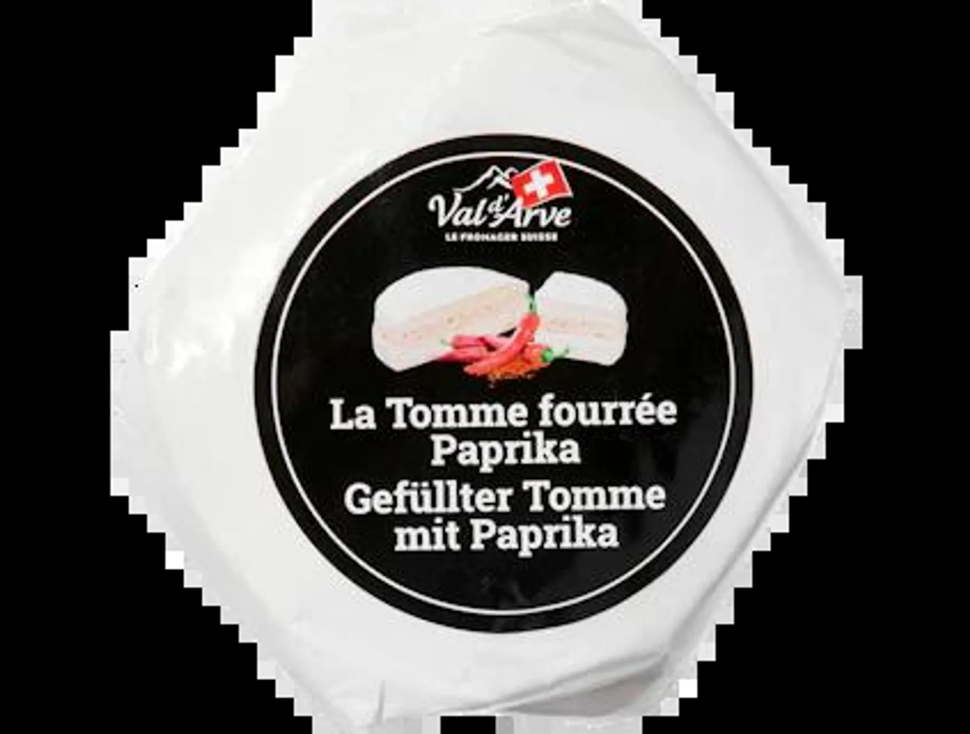 Val d'Arve Tomme gefüllt mit Paprika