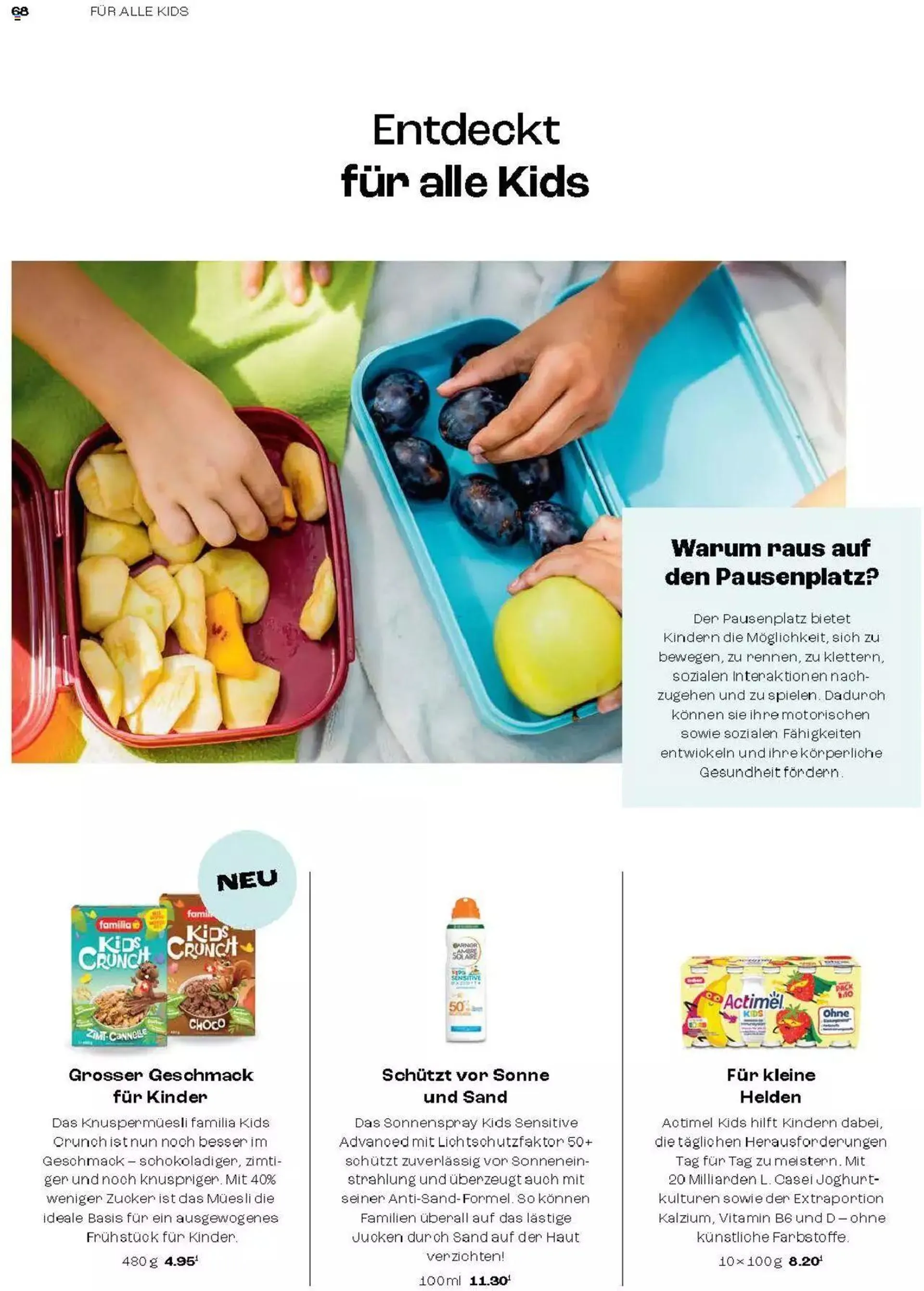 Coop Magazin Familien von 18. Juni bis 31. Dezember 2024 - Prospekt seite  68