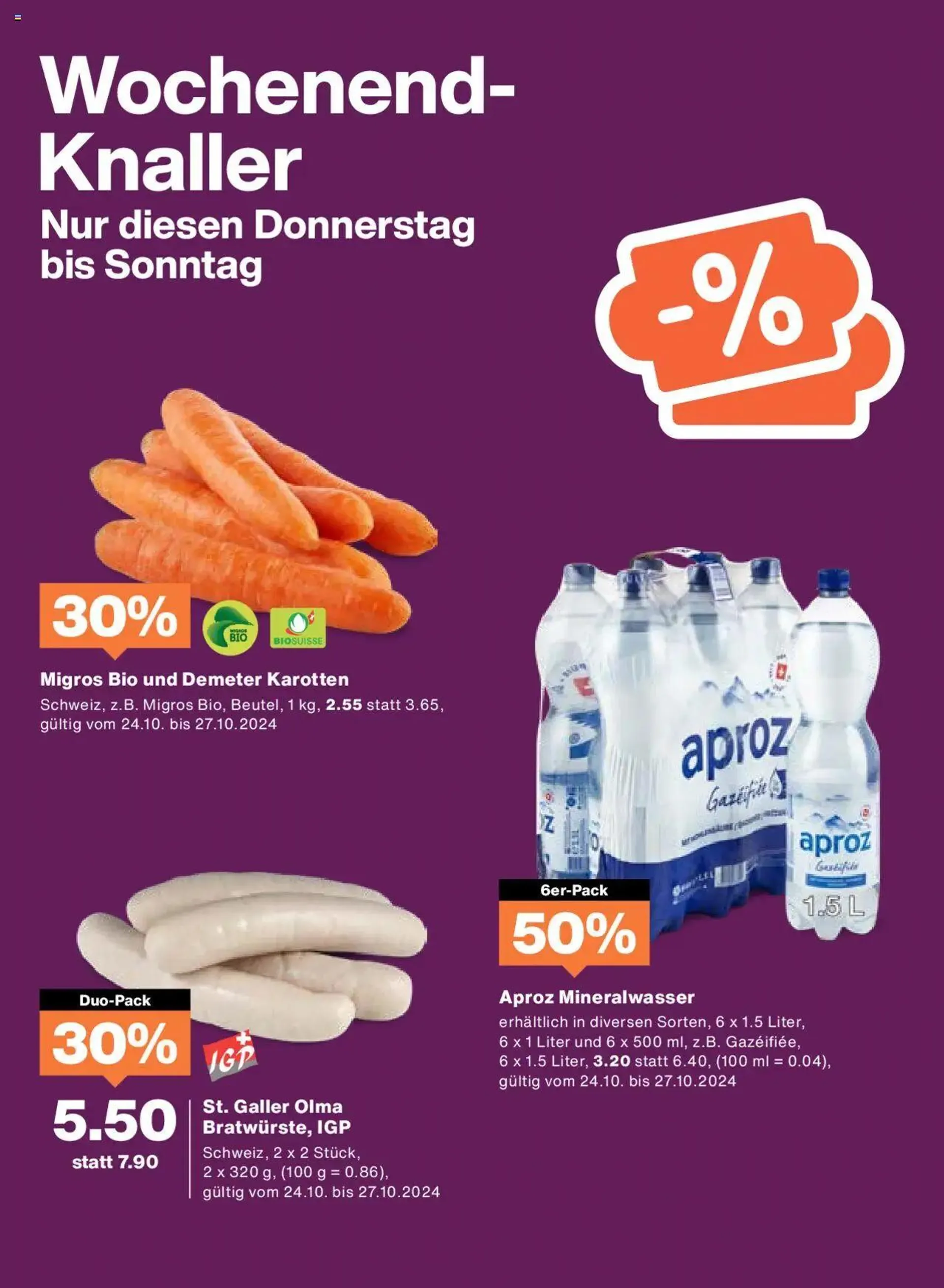 Migros Aktionen von 22. Oktober bis 28. Oktober 2024 - Prospekt seite  24