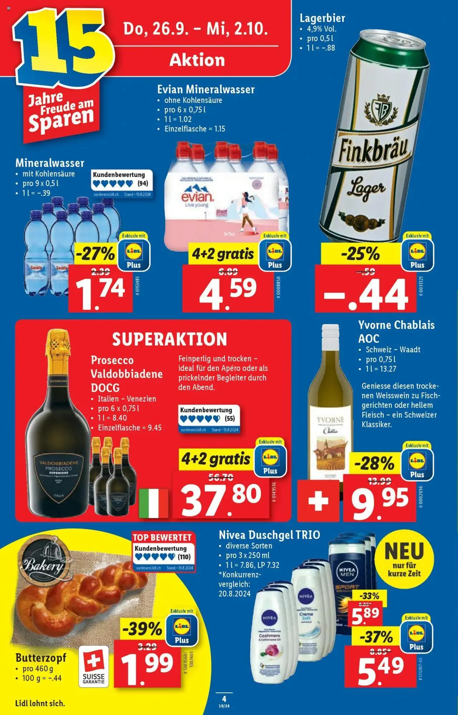 Lidl Aktionen von 26. September bis 2. Oktober 2024 - Prospekt seite  4