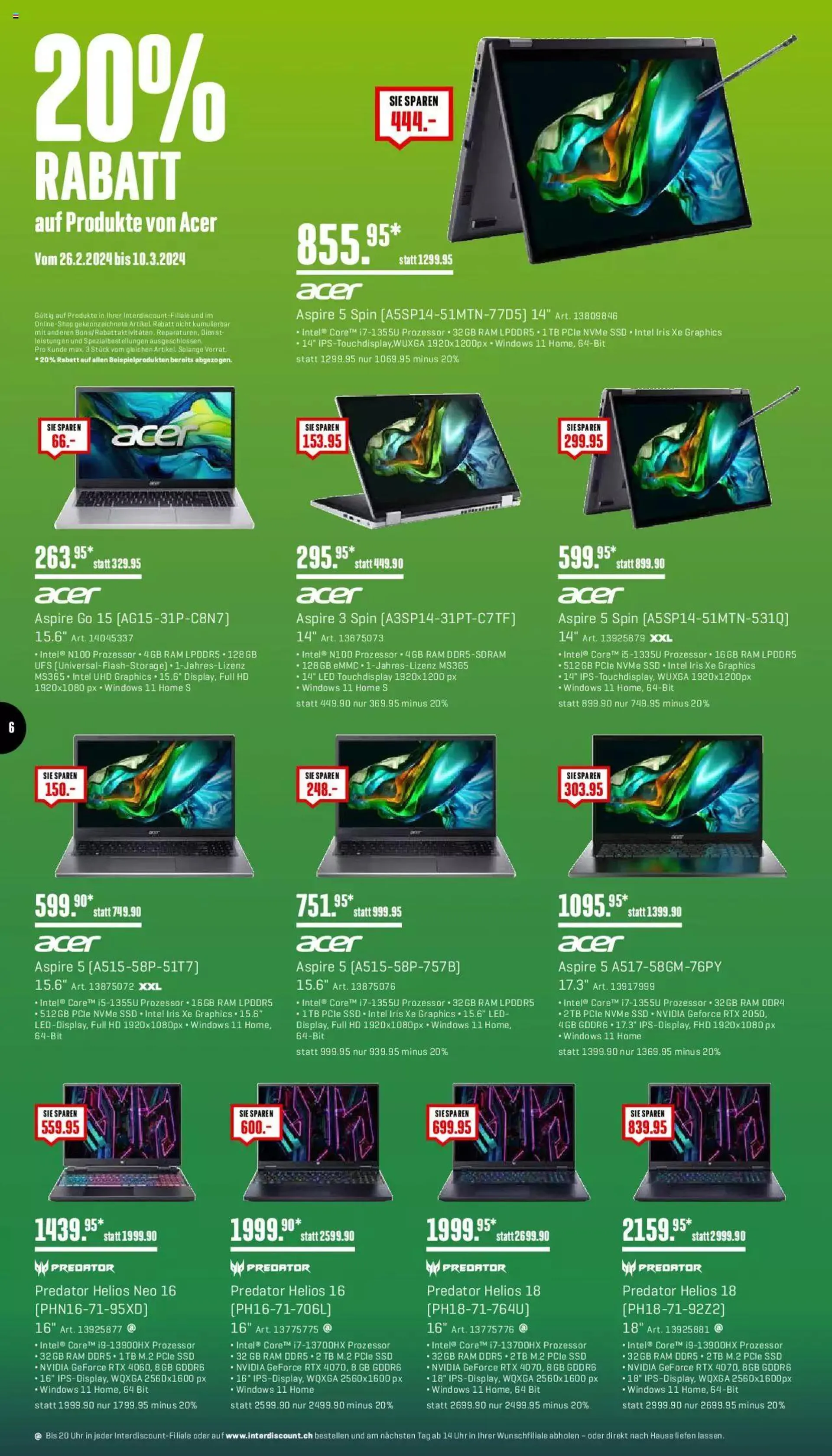 Interdiscount Aktionen von 26. Februar bis 10. März 2024 - Prospekt seite  6