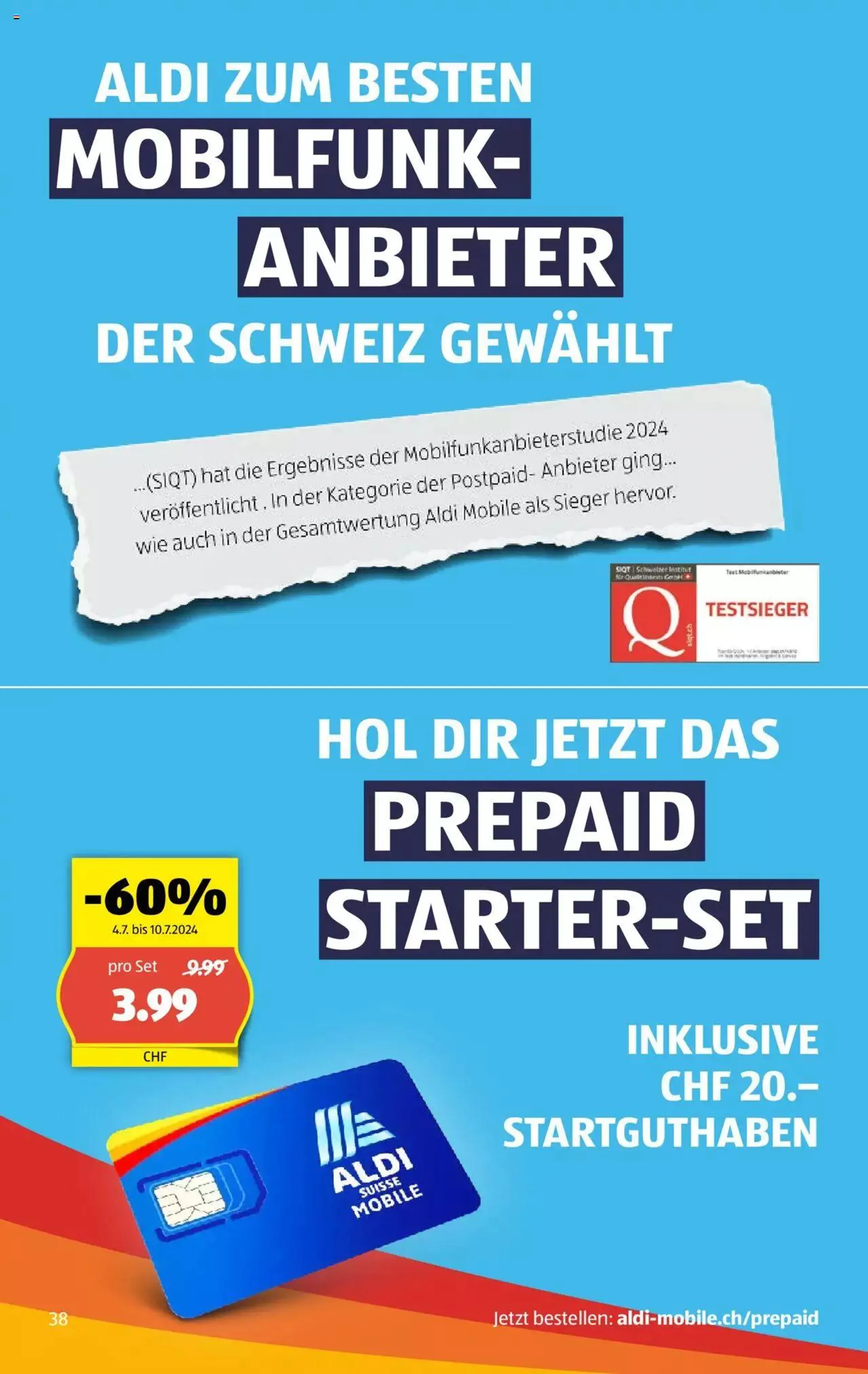 Aldi Aktionen von 4. Juli bis 10. Juli 2024 - Prospekt seite  38