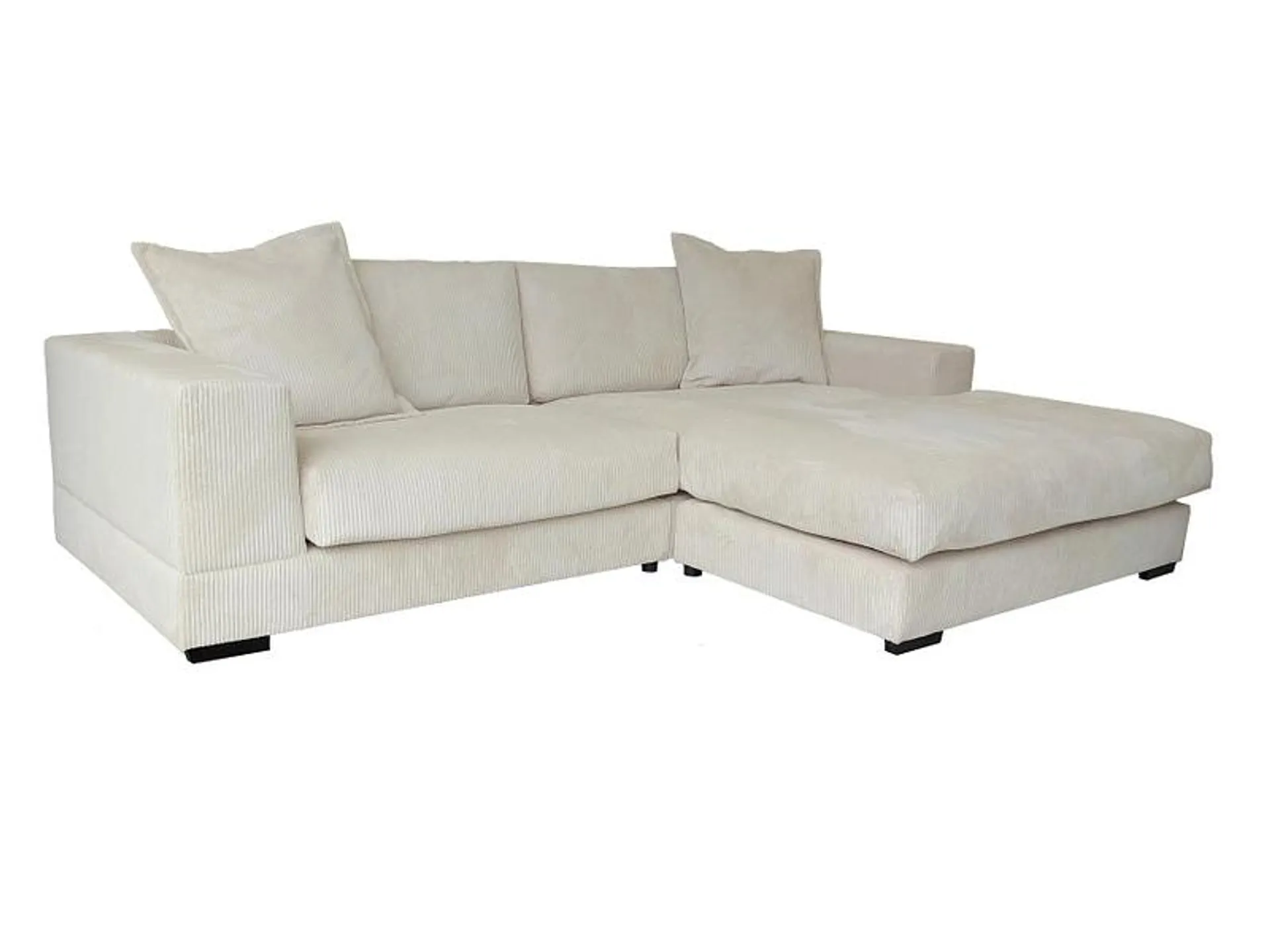 Ecksofa SUNNY Cord-Stoff cream