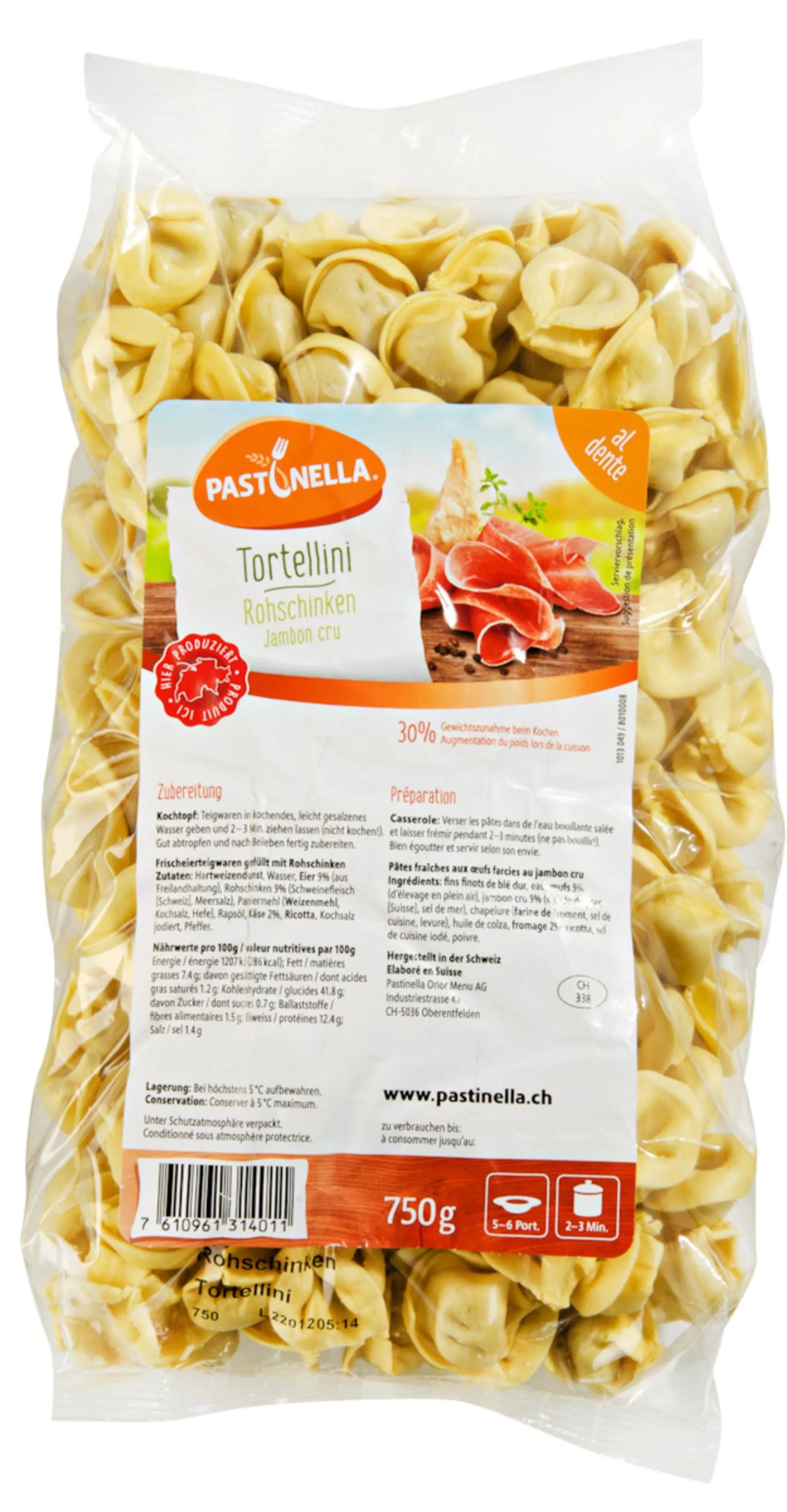 Pastinella Tortellini Rohschinken Al Dente