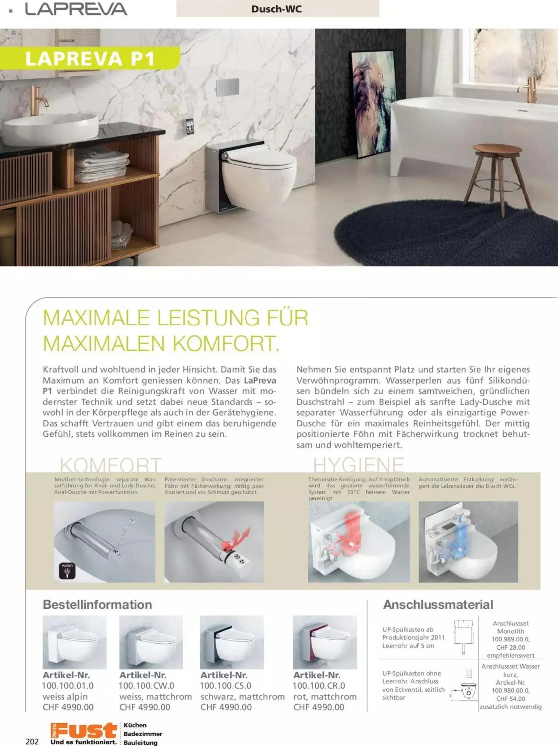 Fust Aktionen Badezimmermagazin von 17. April bis 31. Dezember 2024 - Prospekt seite  202