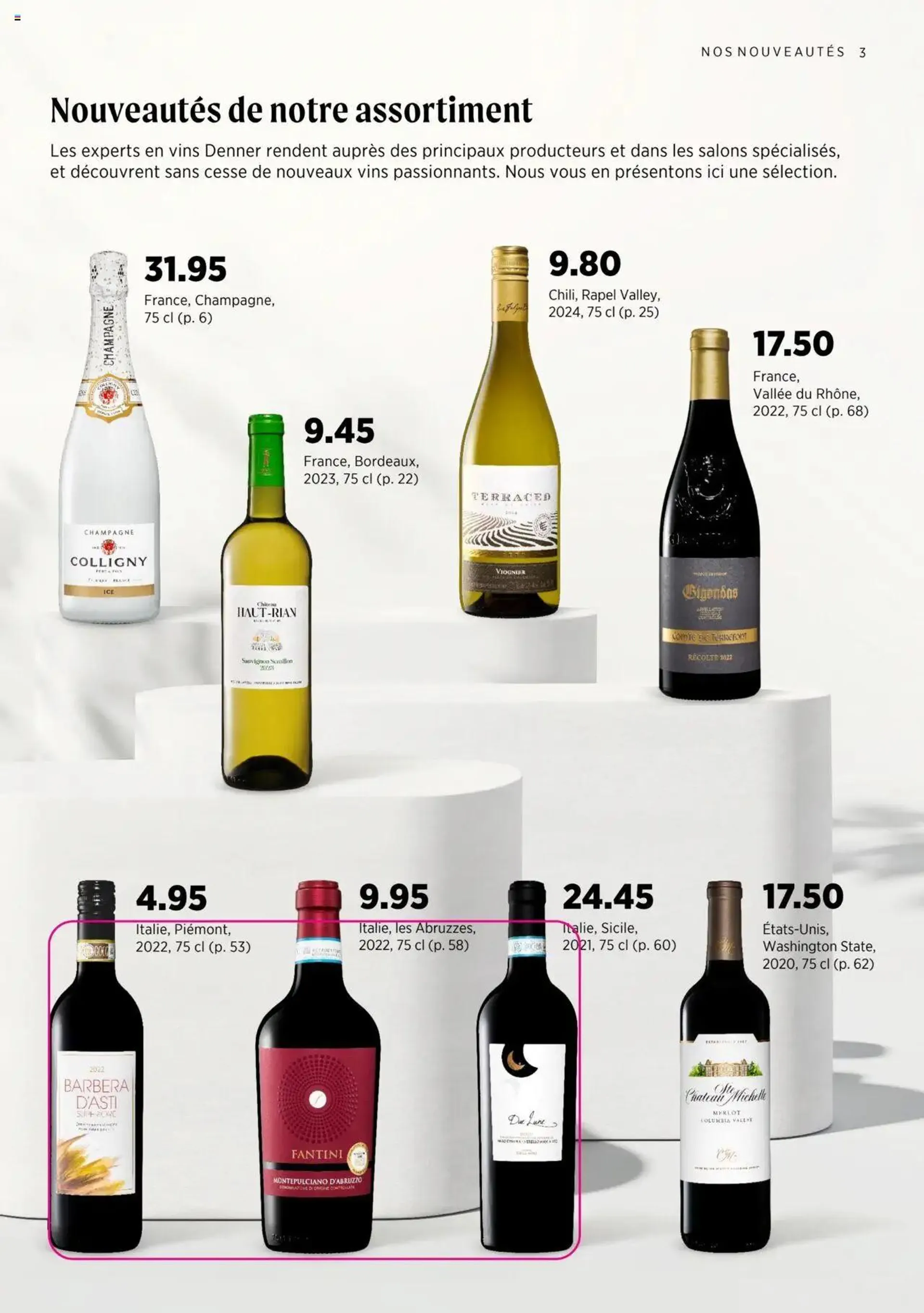 Denner Aktionen Guide des vins 2024/2025 von 11. September bis 31. Dezember 2024 - Prospekt seite  3