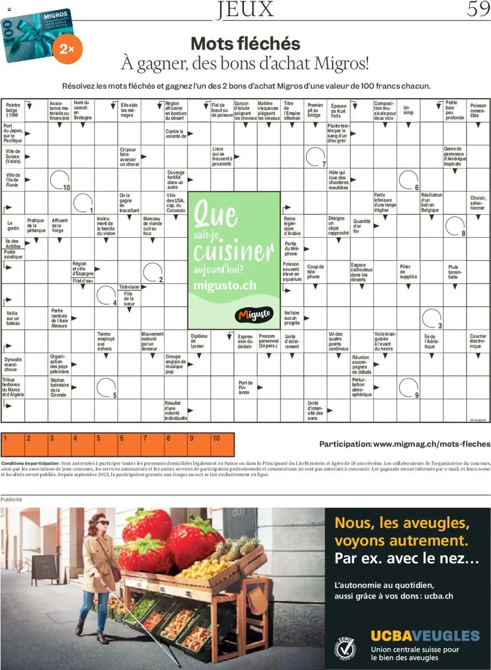 Migros Magazin FR von 14. Oktober bis 20. Oktober 2024 - Prospekt seite  59