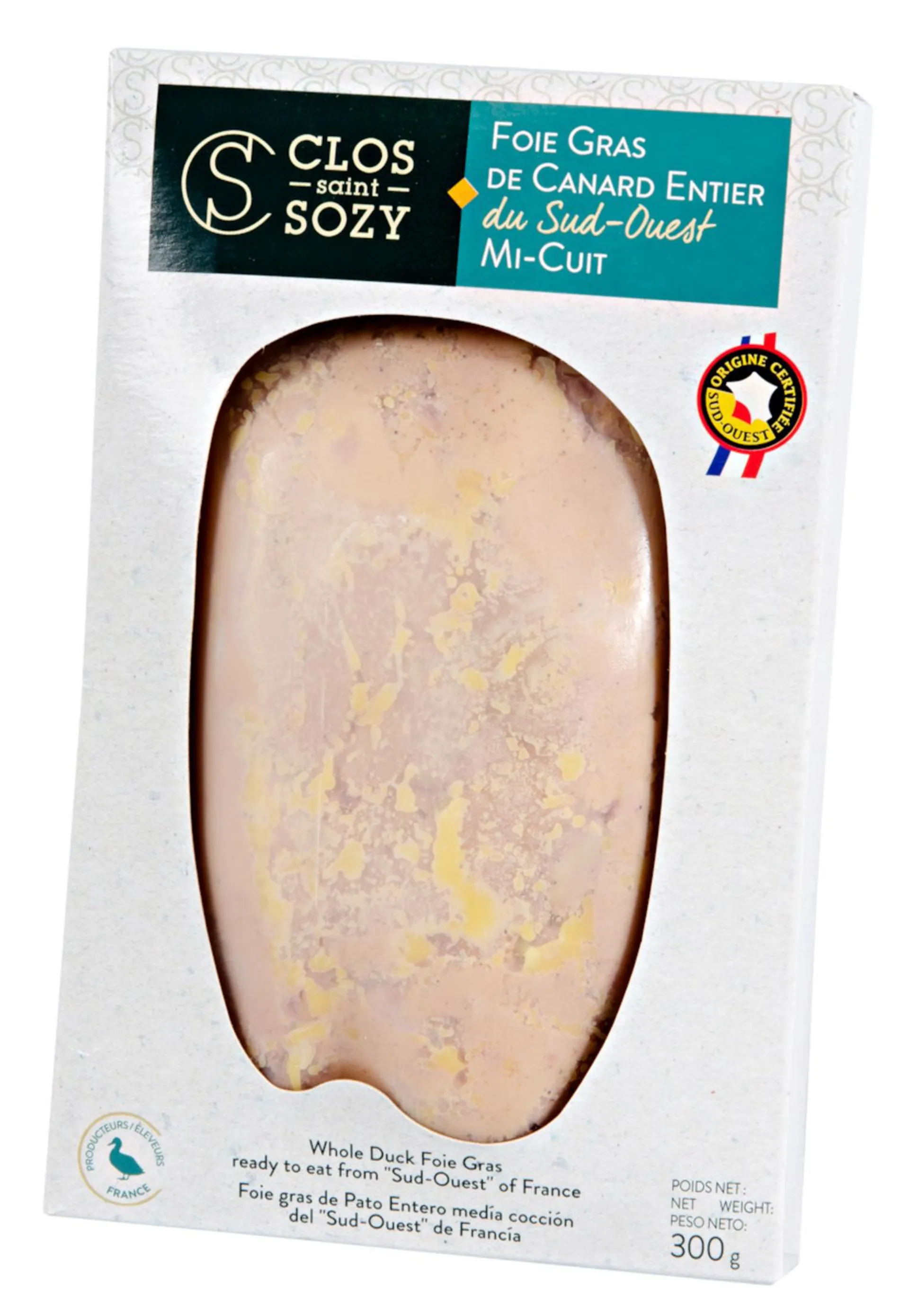 Enten-Foie gras Ganz Clos-St-Sozy 300g
