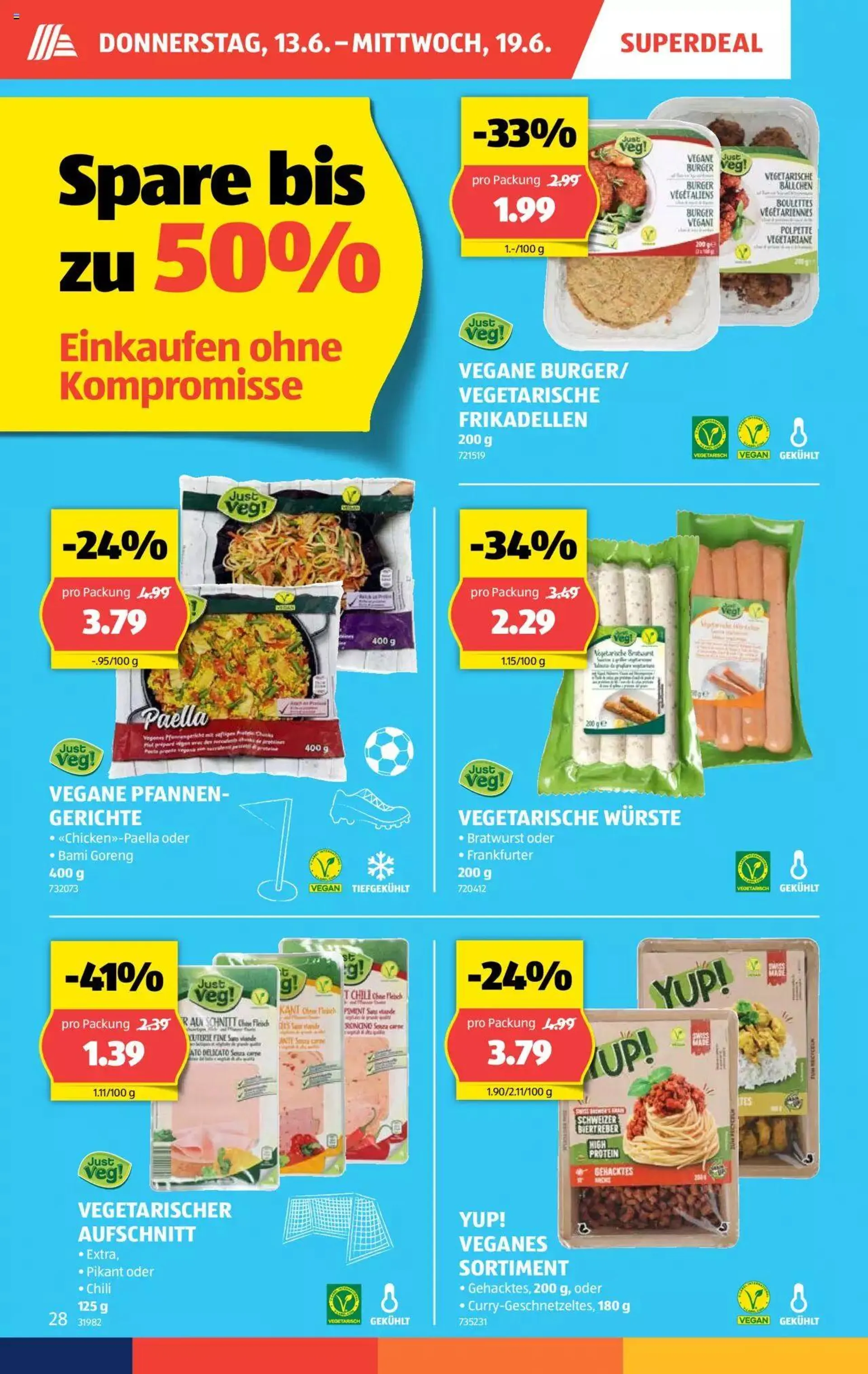 Aldi Aktionen von 13. Juni bis 19. Juni 2024 - Prospekt seite  28