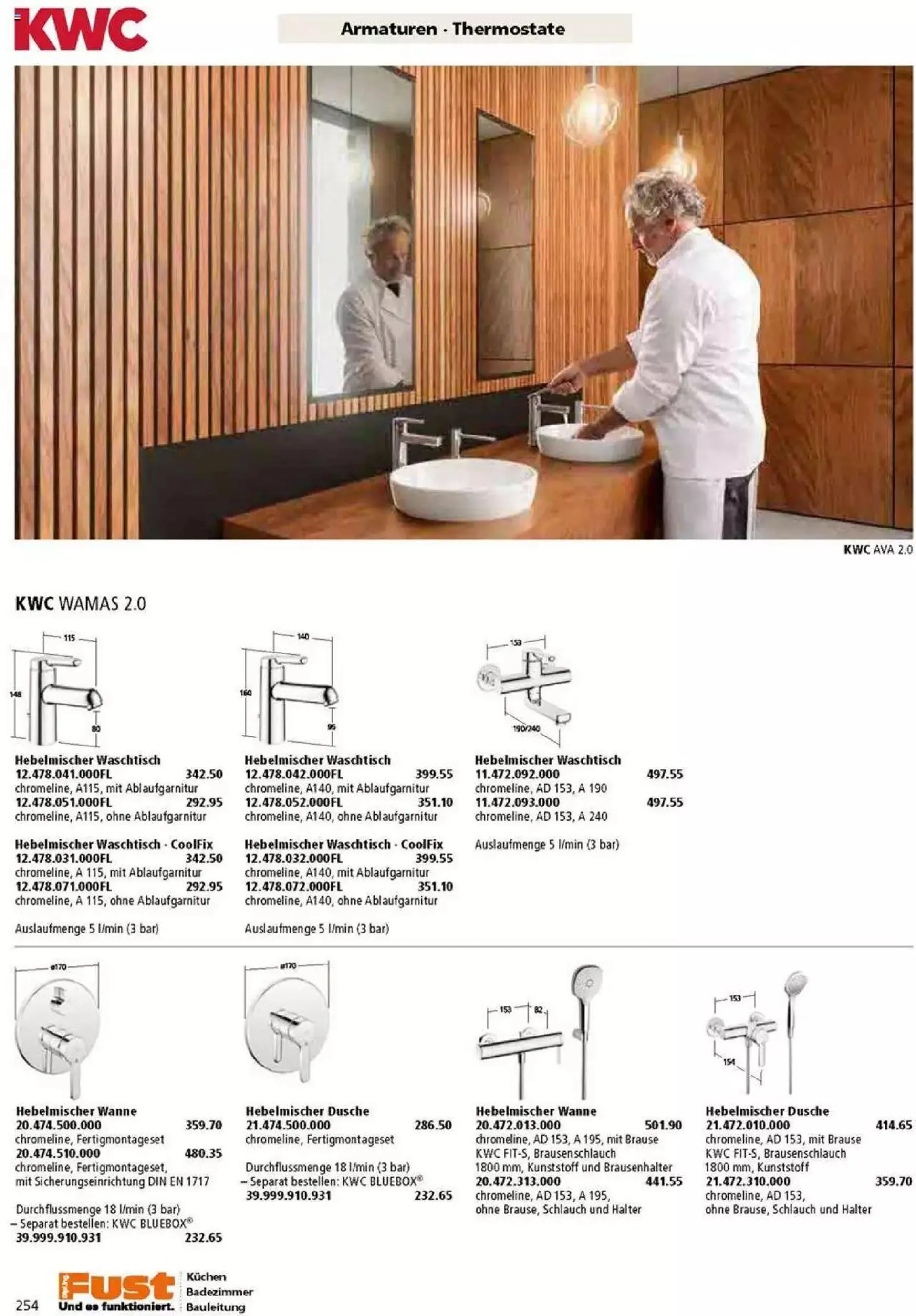 Fust Badezimmermagazin von 17. April bis 31. Dezember 2023 - Prospekt seite  254