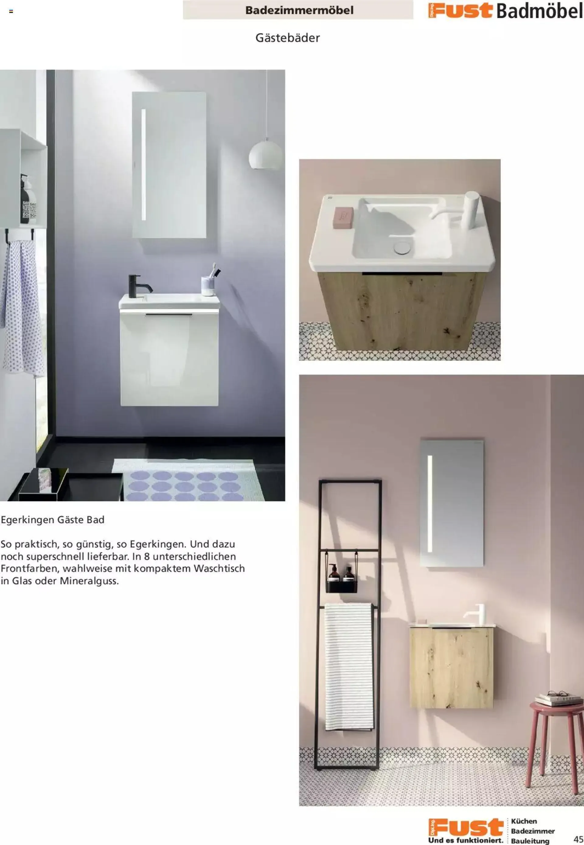 Fust Aktionen Badezimmermagazin von 17. April bis 31. Dezember 2024 - Prospekt seite  45